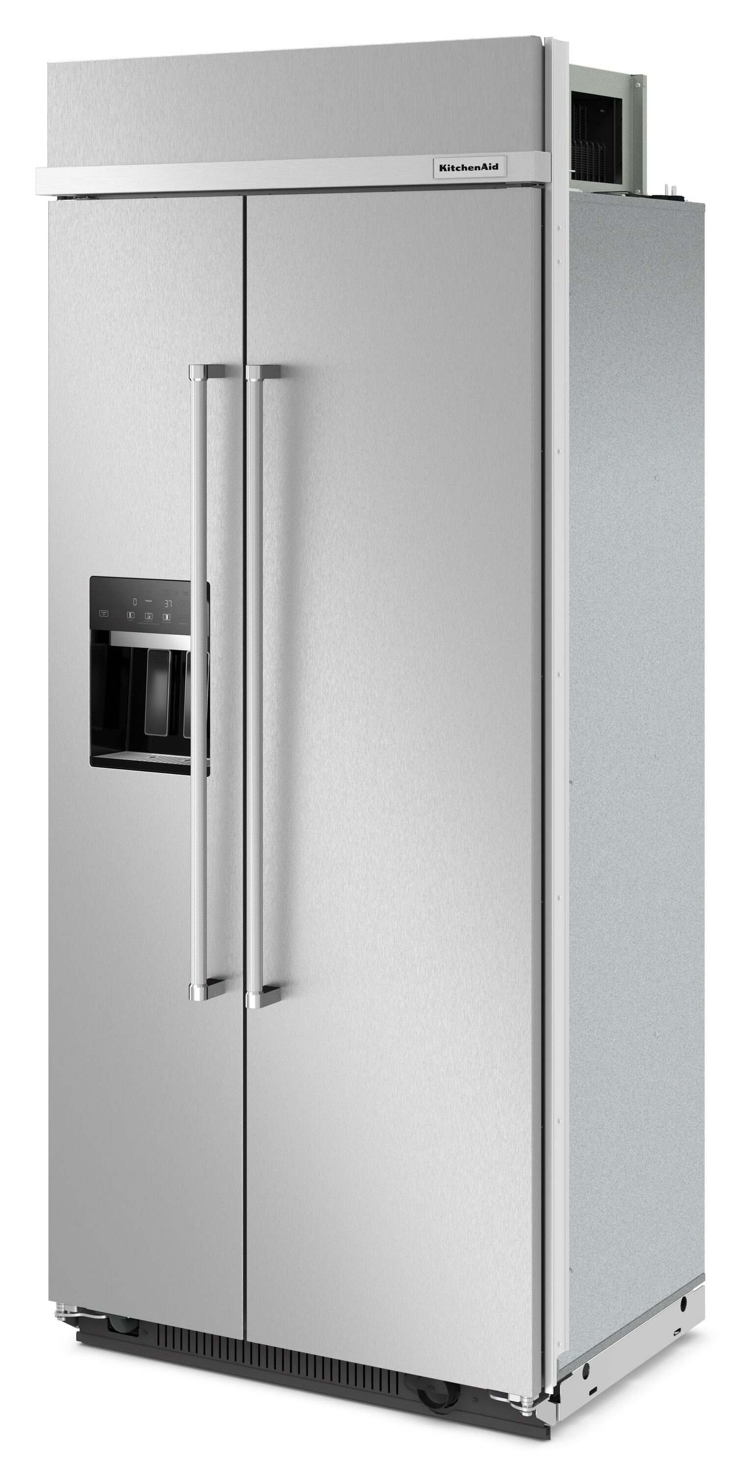 Refrigerador Empotrado de 20.8 pies cúbicos tipo Side-by-Side de KitchenAid con Dispensador de Agua y Hielo (Acero Inoxidable) KBSD706MPS