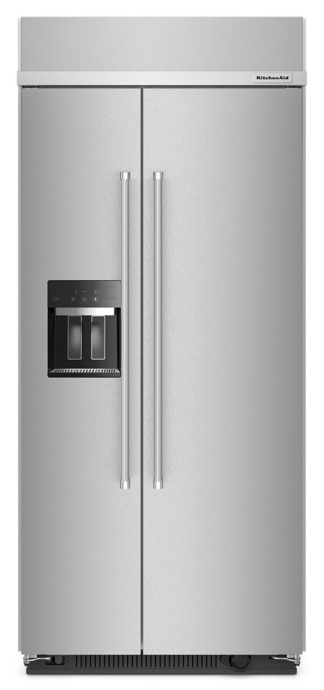 Refrigerador Empotrado de 20.8 pies cúbicos tipo Side-by-Side de KitchenAid con Dispensador de Agua y Hielo (Acero Inoxidable) KBSD706MPS