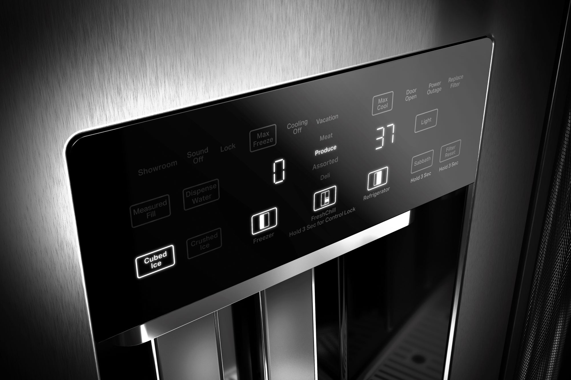 Refrigerador Empotrado de 20.8 pies cúbicos tipo Side-by-Side de KitchenAid con Dispensador de Agua y Hielo (Acero Inoxidable) KBSD706MPS
