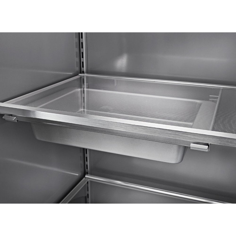 Refrigerador empotrado de 30 pies cúbicos con máquina de hielo de KitchenAid (acero inoxidable con acabado PrintShield) – Estilo Lado a Lado de Profundidad de Mostrador