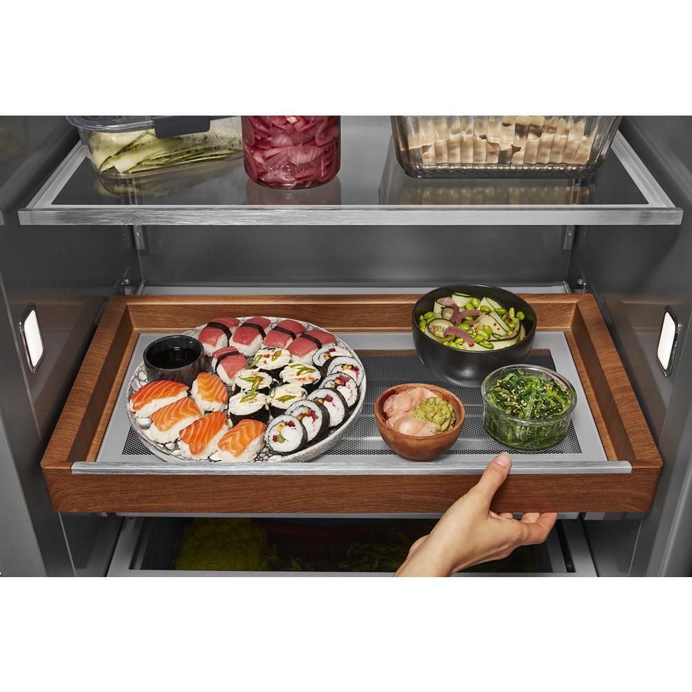 Refrigerador empotrado de 30 pies cúbicos con máquina de hielo de KitchenAid (acero inoxidable con acabado PrintShield) – Estilo Lado a Lado de Profundidad de Mostrador