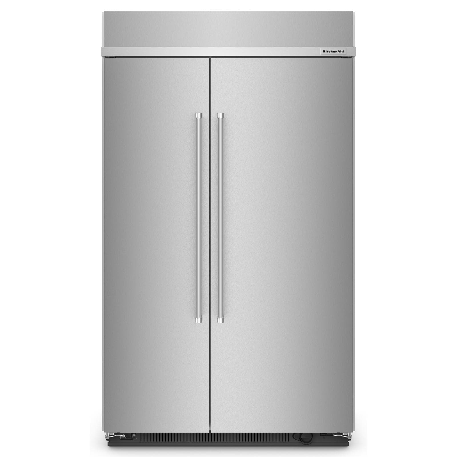 Refrigerador empotrado de 30 pies cúbicos con máquina de hielo de KitchenAid (acero inoxidable con acabado PrintShield) – Estilo Lado a Lado de Profundidad de Mostrador