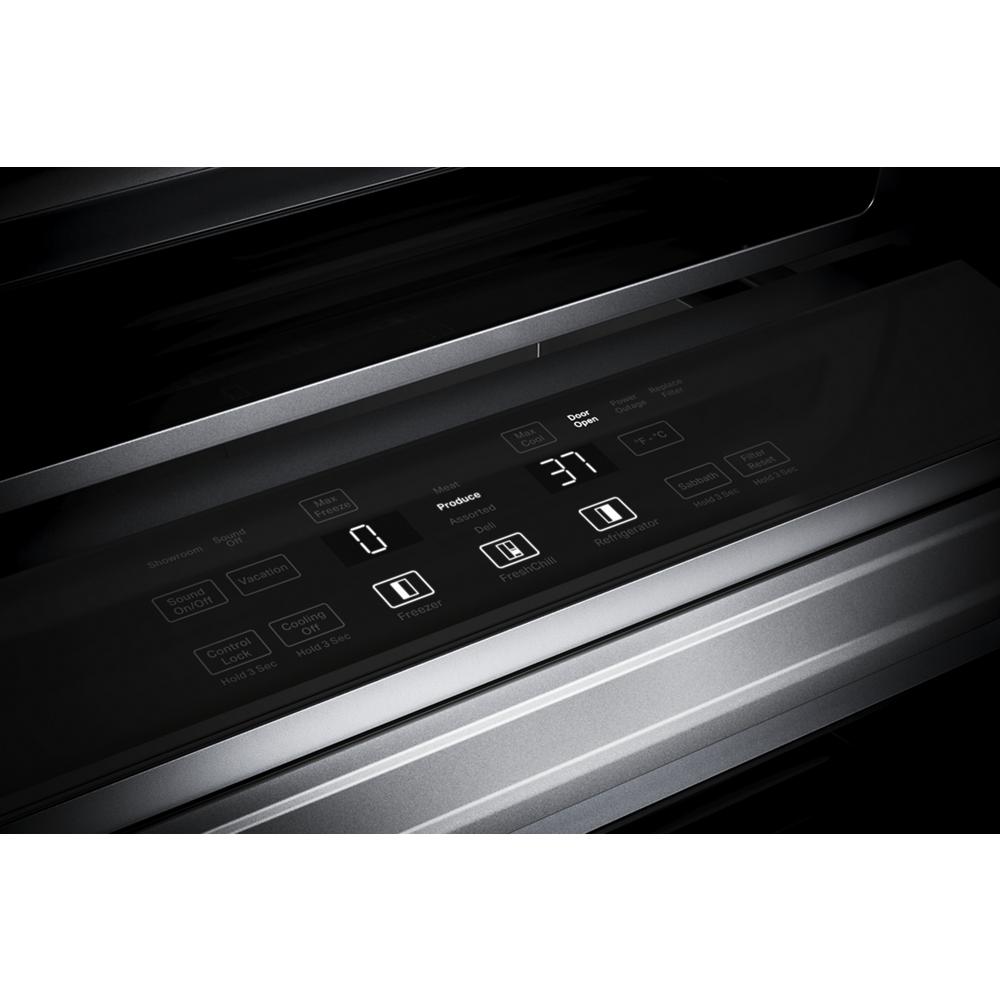 Refrigerador empotrado de 30 pies cúbicos con máquina de hielo de KitchenAid (acero inoxidable con acabado PrintShield) – Estilo Lado a Lado de Profundidad de Mostrador
