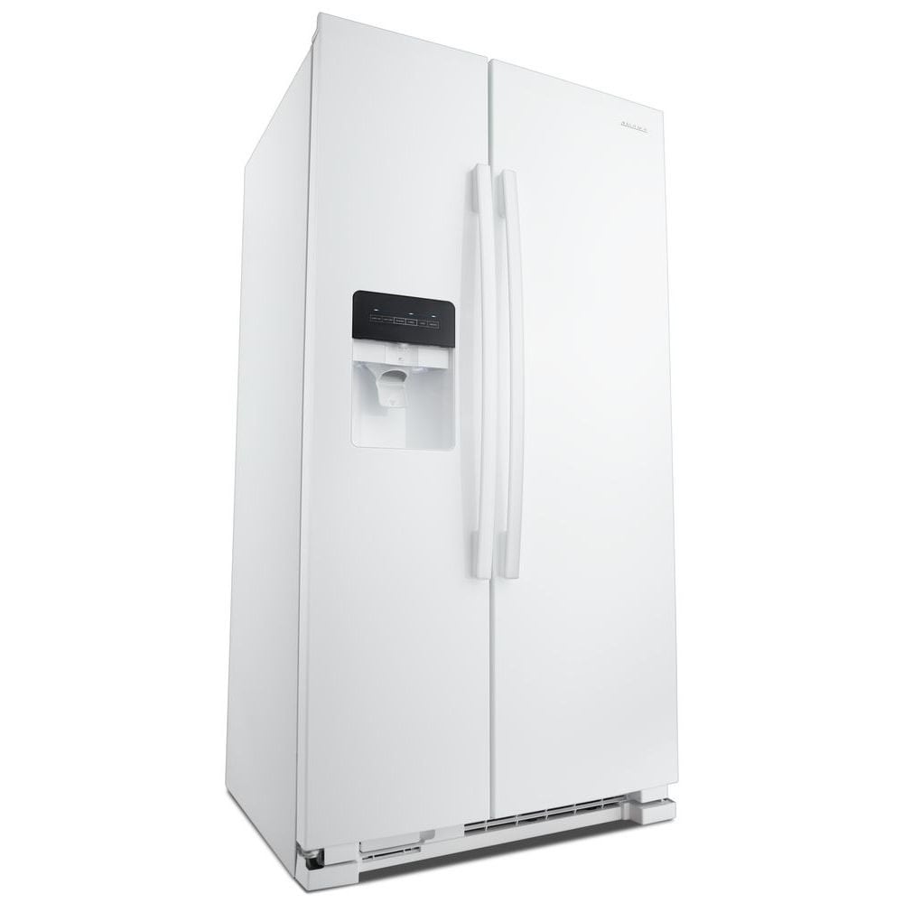 Refrigerador Amana de 21.4 pies cúbicos con despachador de hielo y agua en lado a lado (Blanco) ASI2175GRW