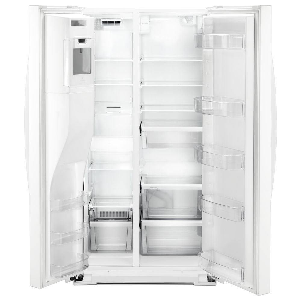 Refrigerador de 20.6 pies cúbicos estilo americano con dispensador de hielo y agua (Blanco) - Whirlpool