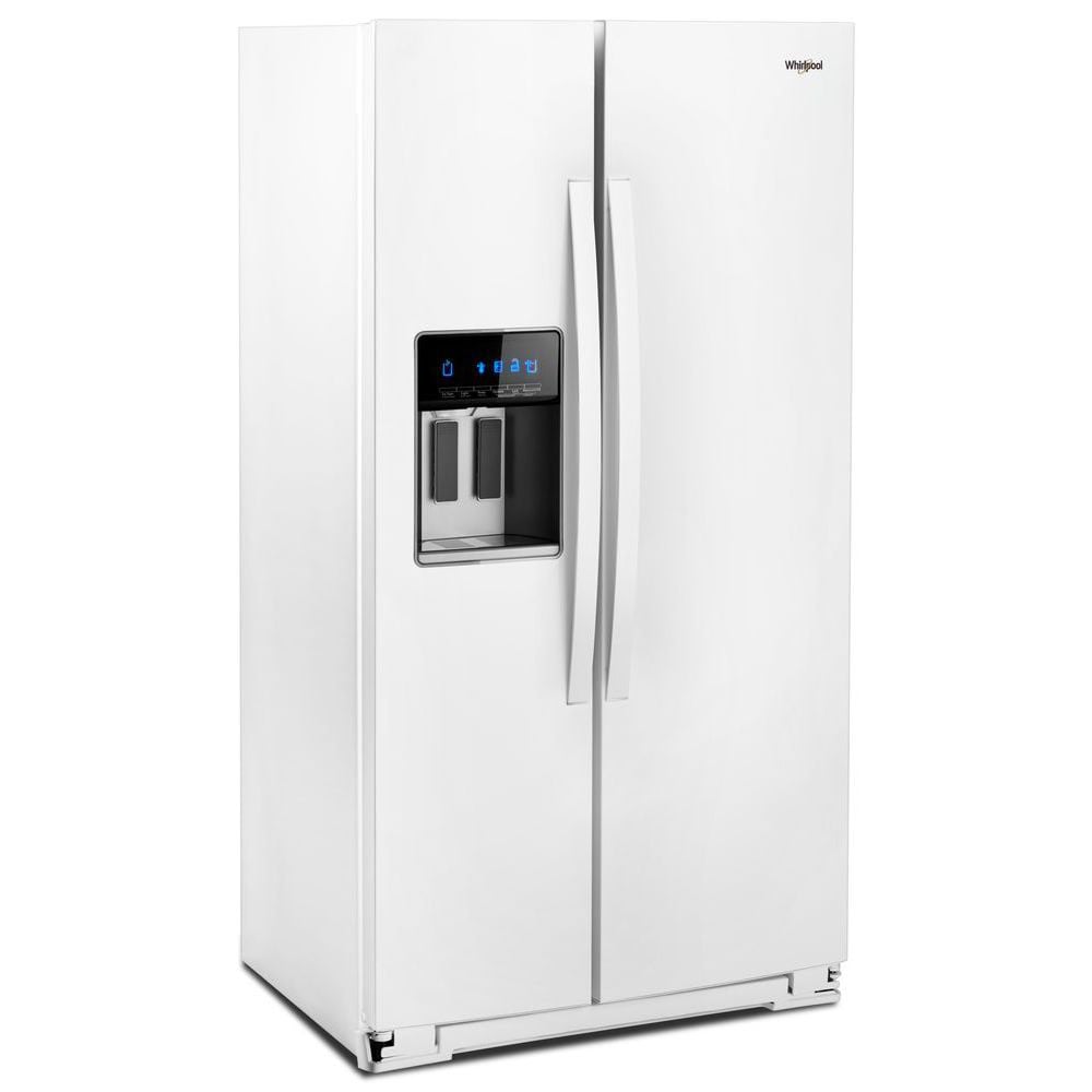 Refrigerador de 20.6 pies cúbicos estilo americano con dispensador de hielo y agua (Blanco) - Whirlpool