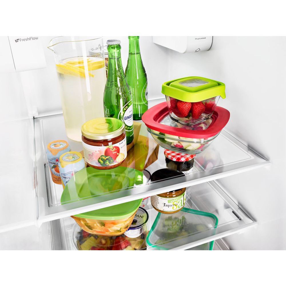 Refrigerador de 20.6 pies cúbicos estilo americano con dispensador de hielo y agua (Blanco) - Whirlpool