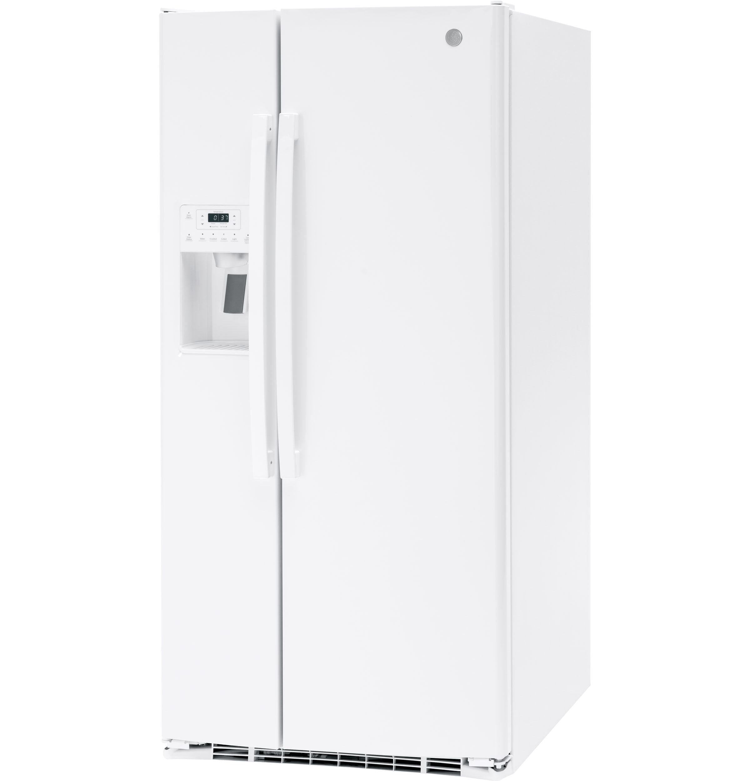 Refrigerador de 23 pies cúbicos lado a lado con fabricador de hielo, dispensador de agua y hielo (blanco) Certificado ENERGY STAR