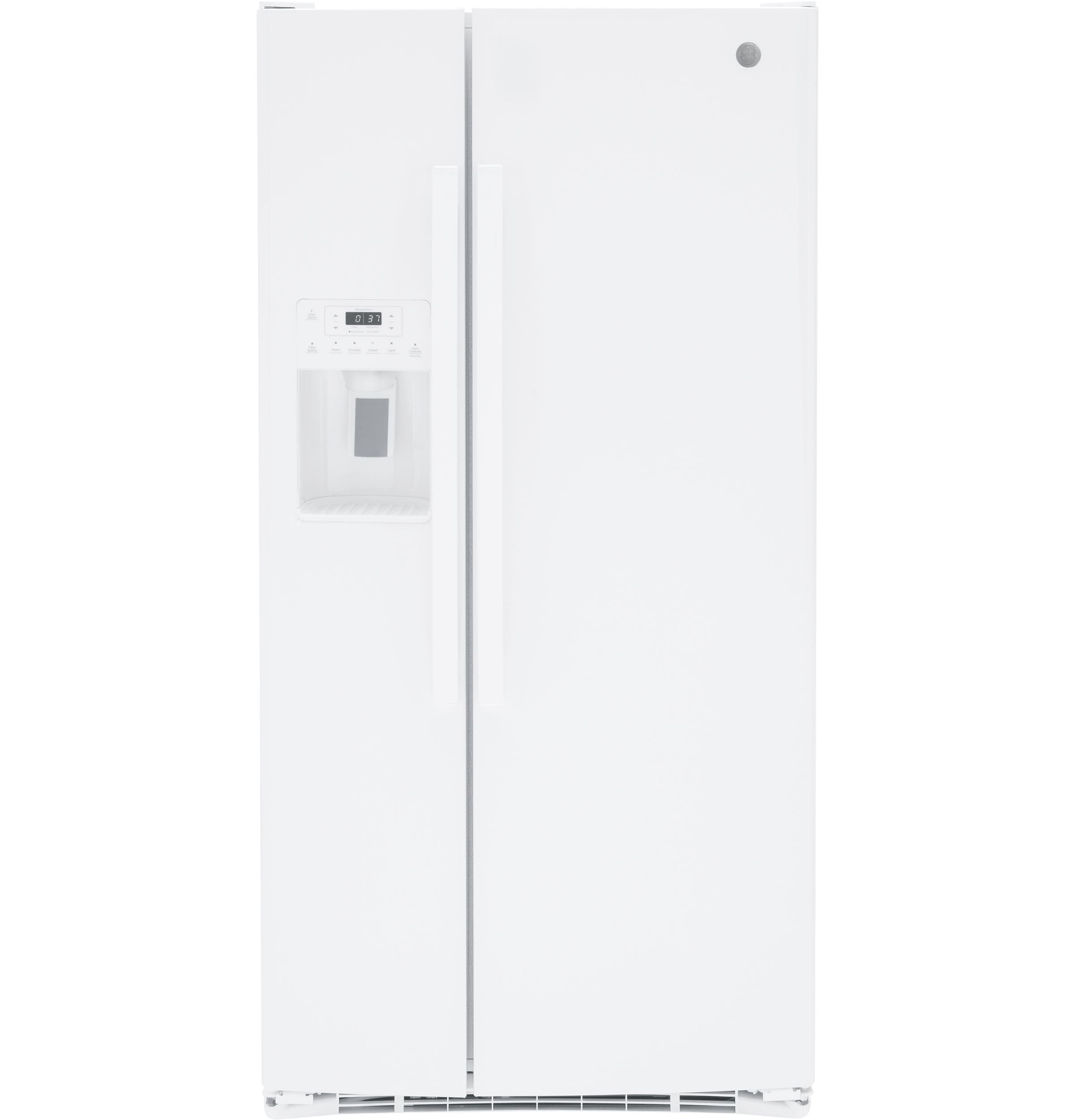 Refrigerador de 23 pies cúbicos lado a lado con fabricador de hielo, dispensador de agua y hielo (blanco) Certificado ENERGY STAR