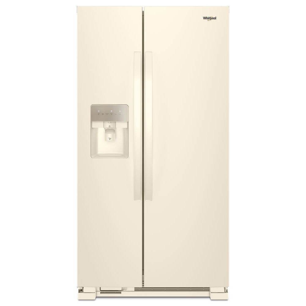 Refrigerador Whirlpool de 21.4 pies cúbicos con dispensador de hielo y agua en color galleta