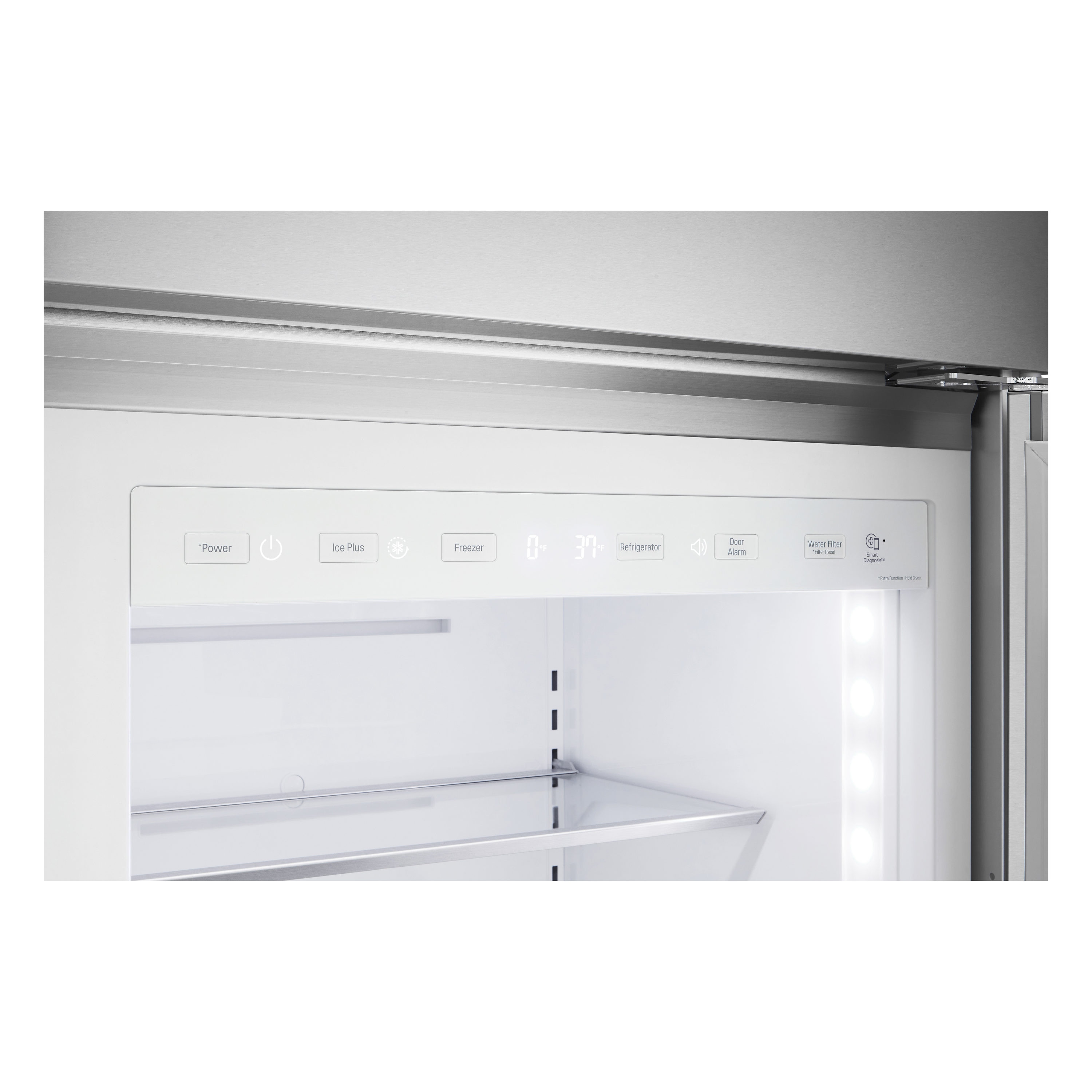 Refrigerador empotrable de puerta a puerta de 25.6 pies cúbicos de LG STUDIO con inteligencia integrada y compatible con fabricador de hielo, dispensador de agua y hielo (Acero inoxidable)
