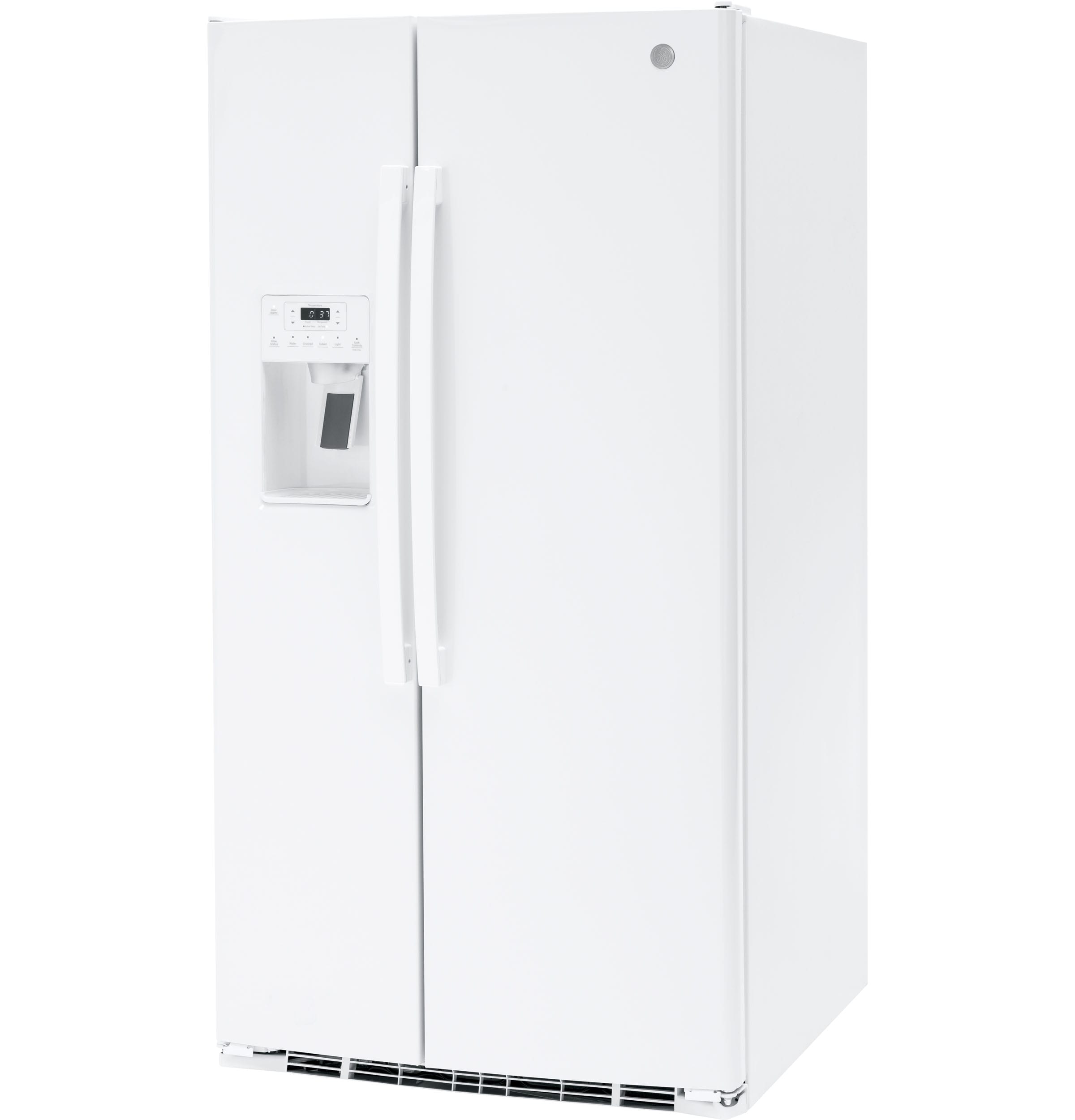 Refrigerador Side-by-Side de 25.3 pies cúbicos con fabricador de hielo, dispensador de agua y hielo (Blanco) Certificado ENERGY STAR - Modelo GSE25GGPWW