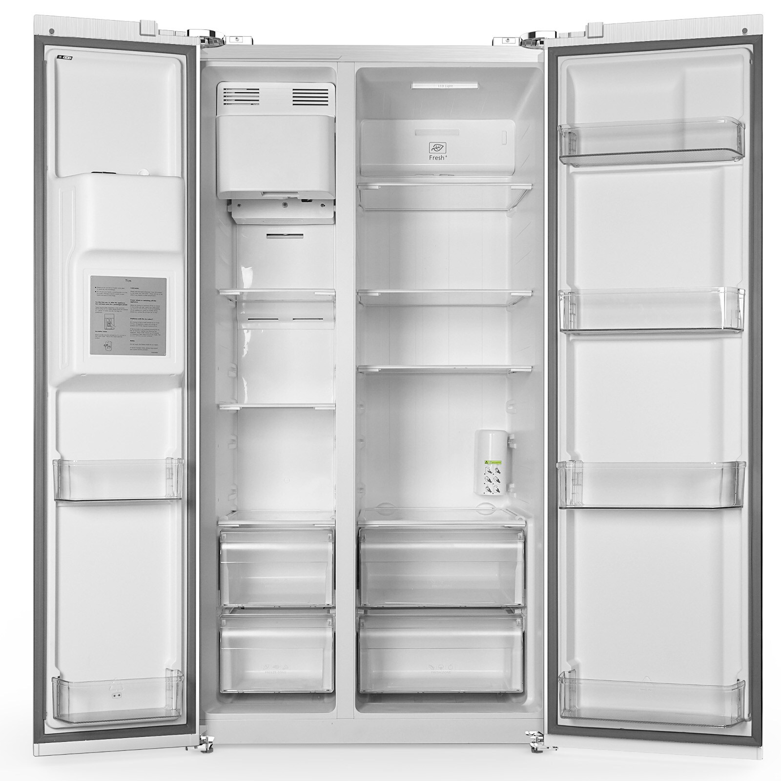 Refrigerador de 20.01 pies cúbicos de profundidad de mostrador con dispensador de hielo, agua y hielo - Plateado