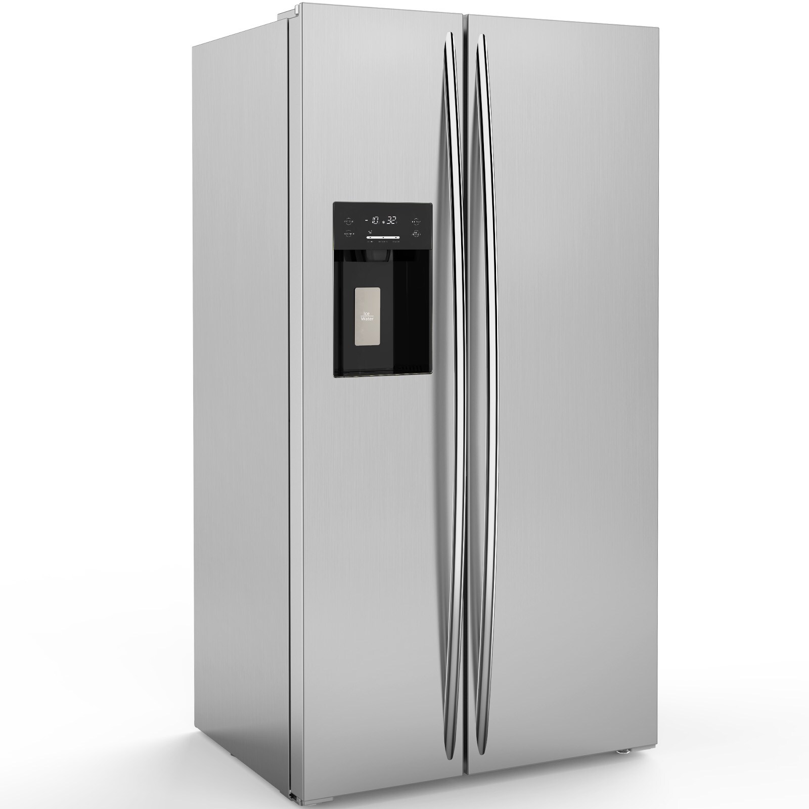 Refrigerador de 20.01 pies cúbicos de profundidad de mostrador con dispensador de hielo, agua y hielo - Plateado