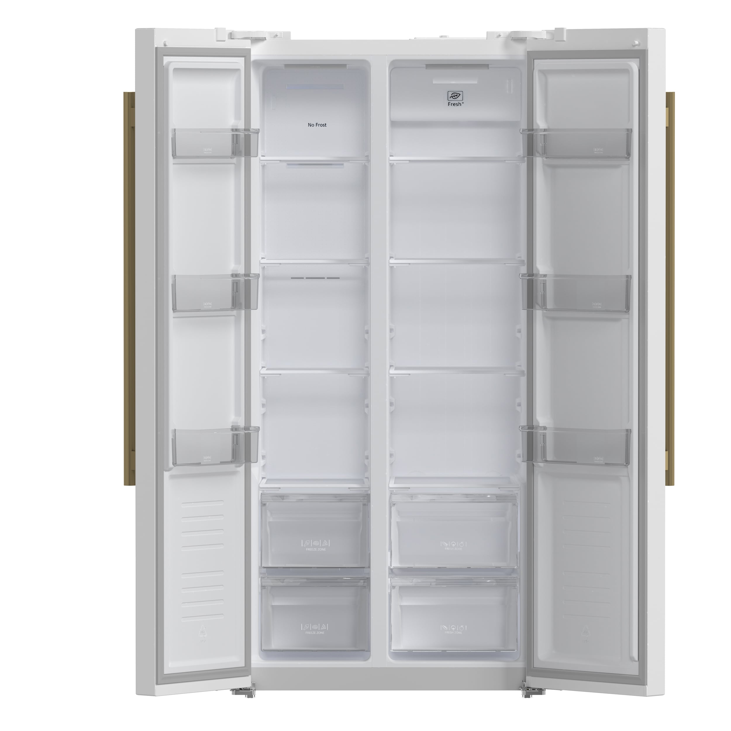 Refrigerador de lado a lado FORNO Salerno Espresso de 15.62 pies cúbicos de profundidad de mostrador (Blanco)