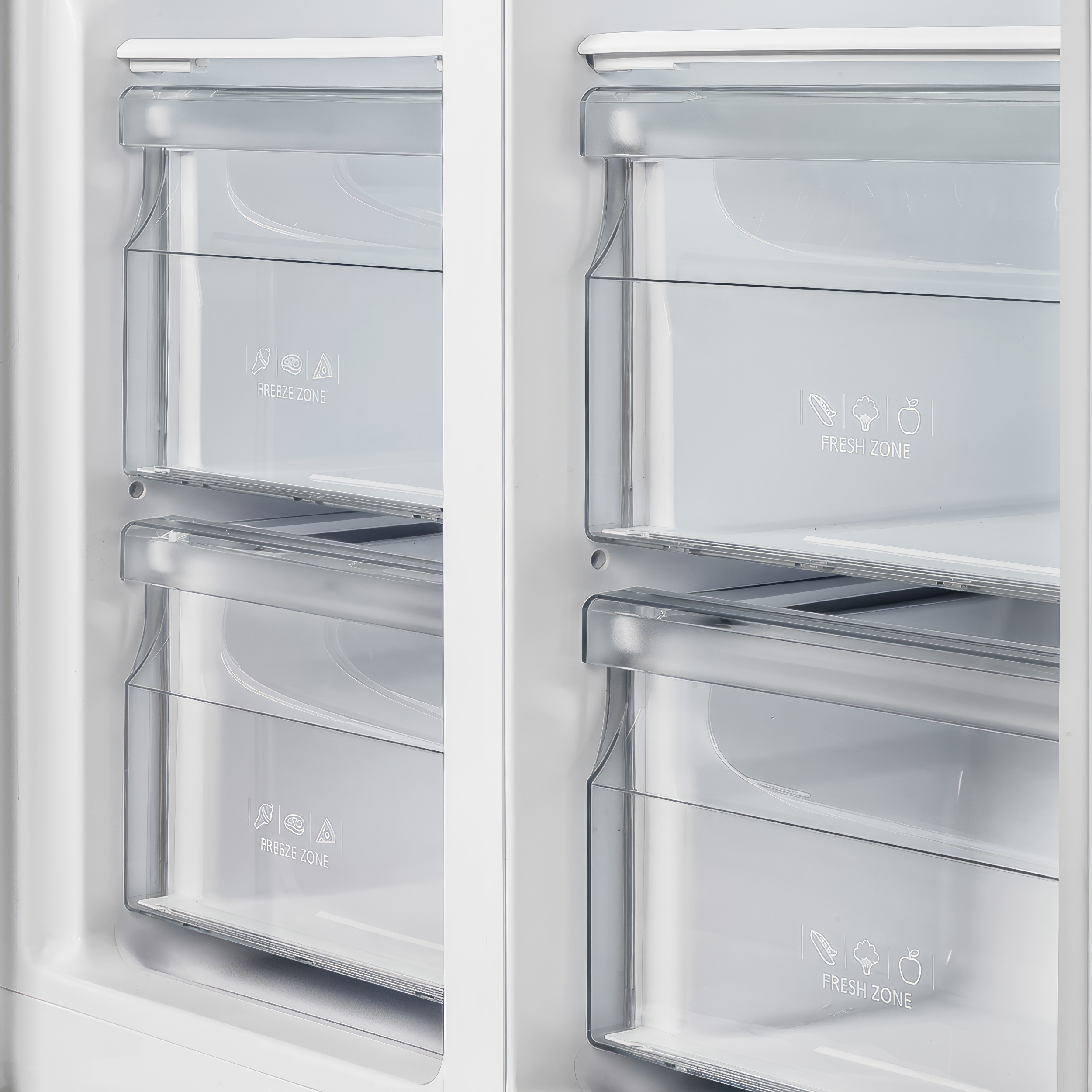 Refrigerador de lado a lado FORNO Salerno Espresso de 15.62 pies cúbicos de profundidad de mostrador (Blanco)