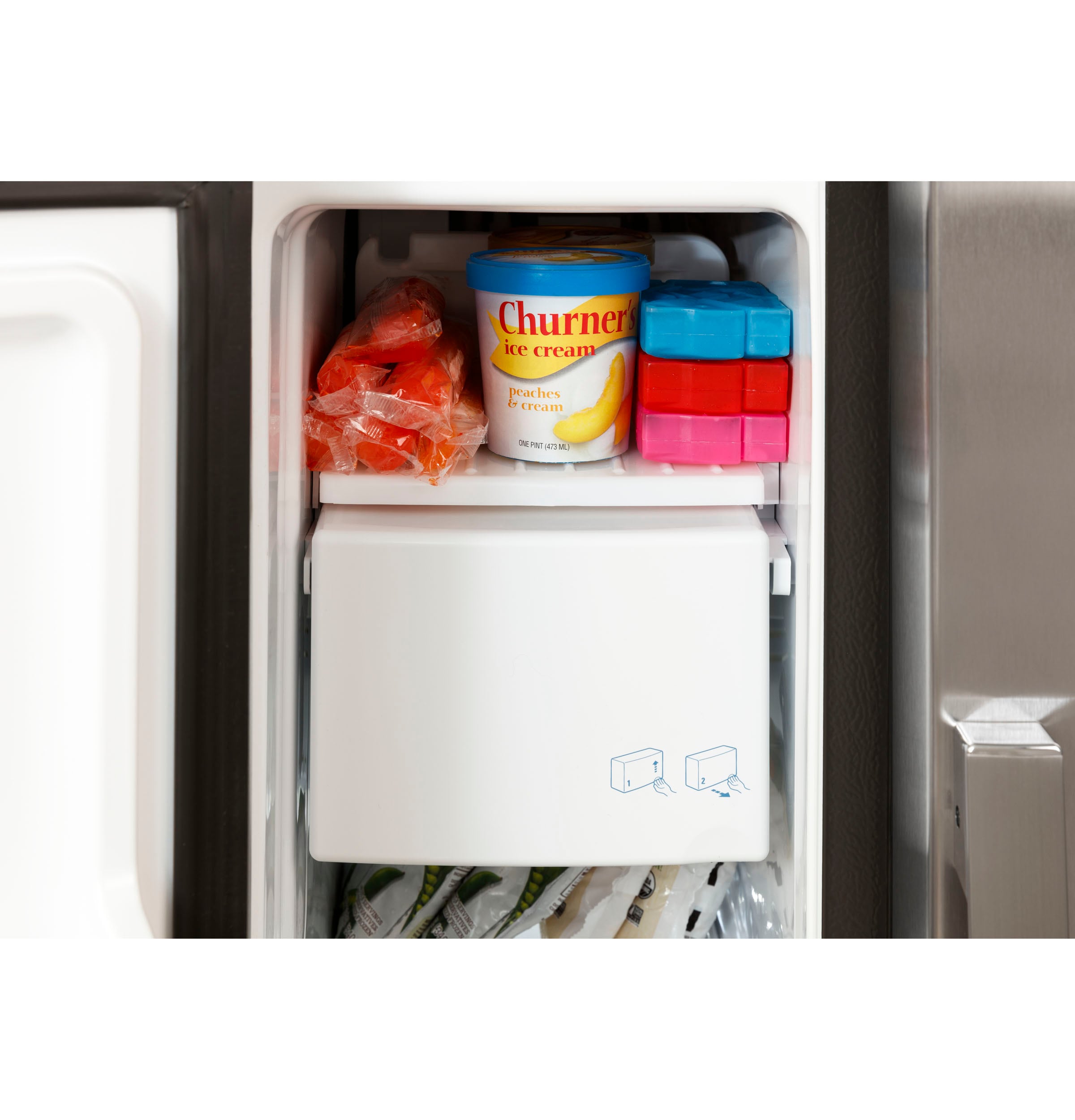 Refrigerador lado a lado de 23 pies cúbicos con fabricador de hielo, dispensador de agua y hielo (Slate)