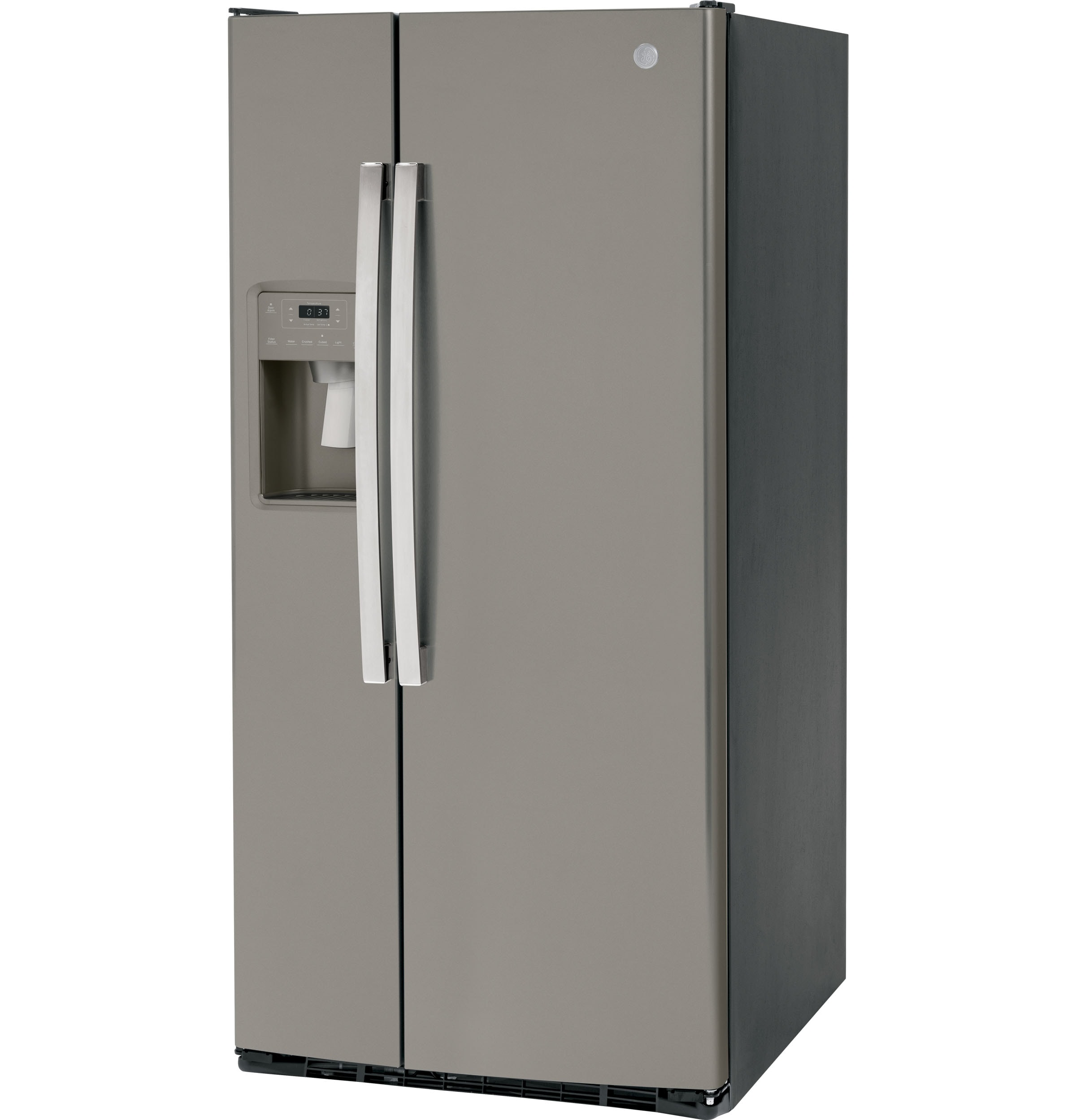 Refrigerador lado a lado de 23 pies cúbicos con fabricador de hielo, dispensador de agua y hielo (Slate)
