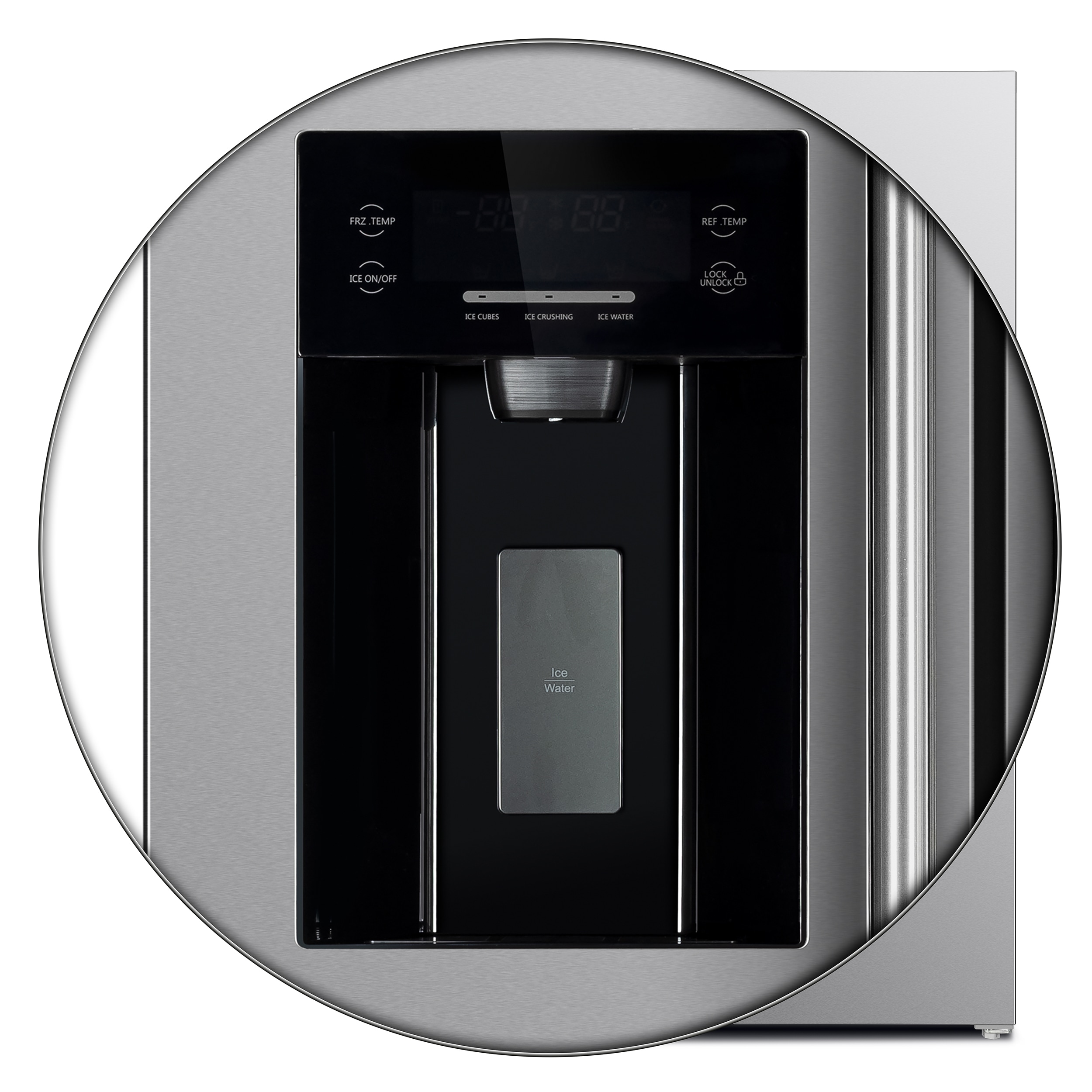 Refrigerador Empotrado de Acero Inoxidable FORNO Salerno de 20 pies cúbicos con Dispensador de Hielo y Agua, Certificación ENERGY STAR