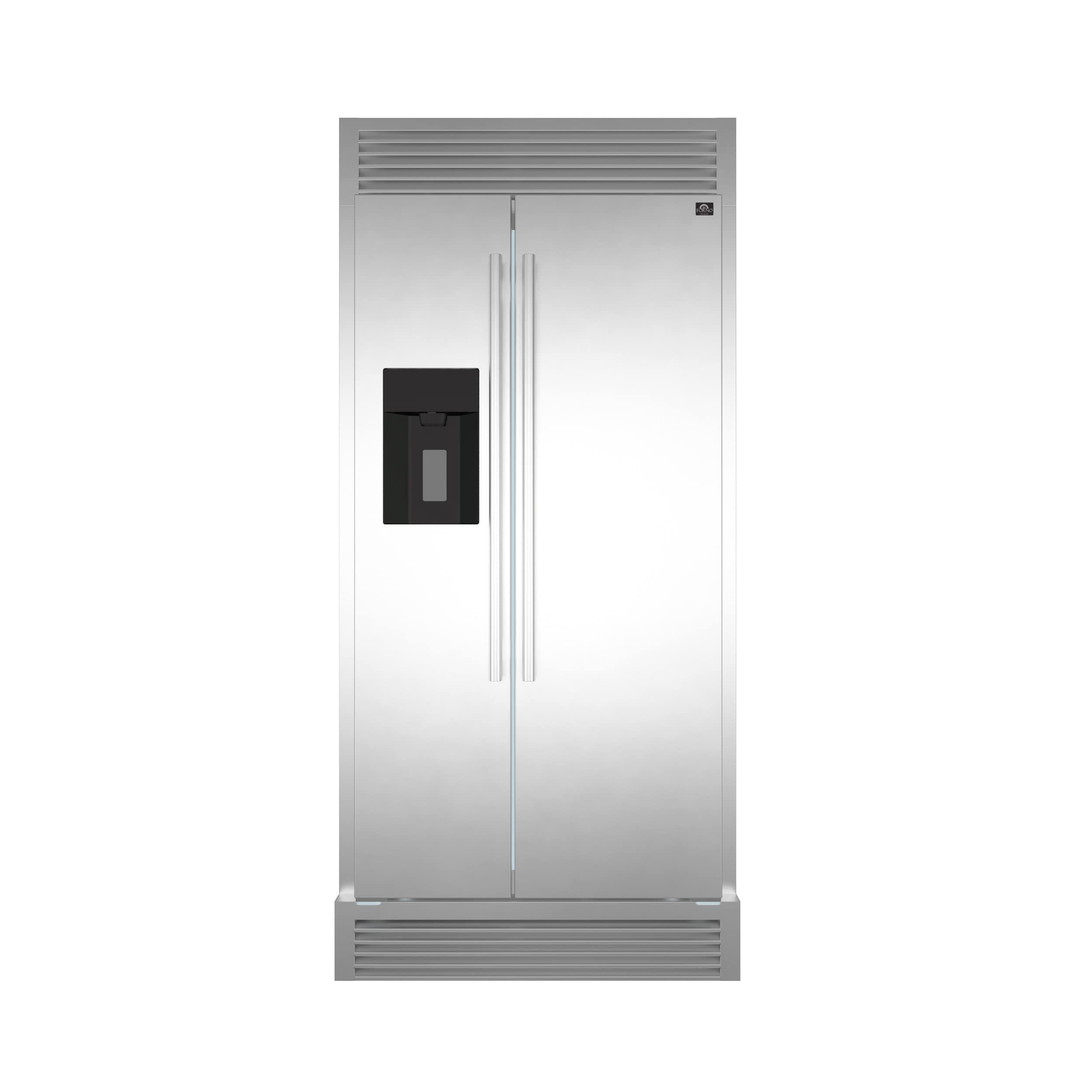 Refrigerador Empotrado de Acero Inoxidable FORNO Salerno de 20 pies cúbicos con Dispensador de Hielo y Agua, Certificación ENERGY STAR