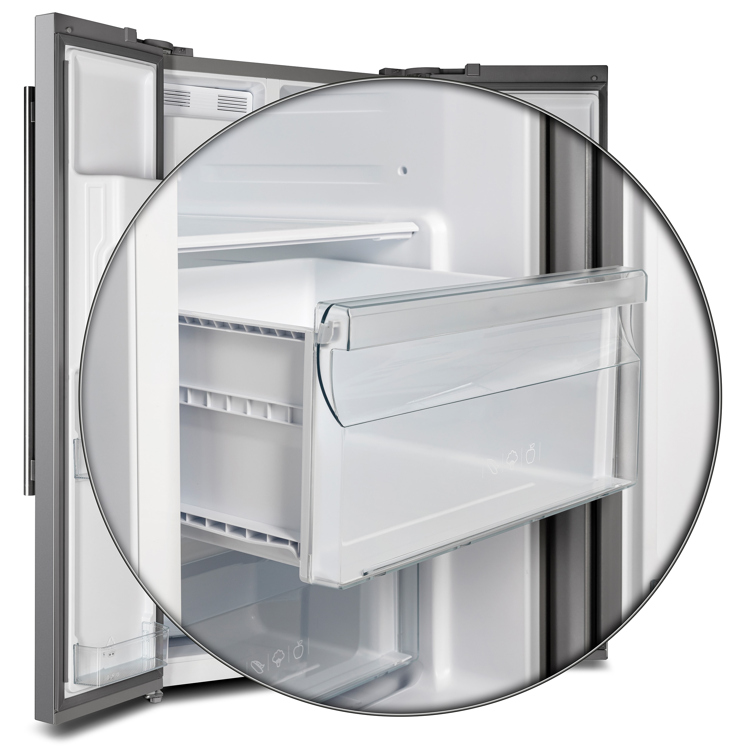 Refrigerador Empotrado de Acero Inoxidable FORNO Salerno de 20 pies cúbicos con Dispensador de Hielo y Agua, Certificación ENERGY STAR