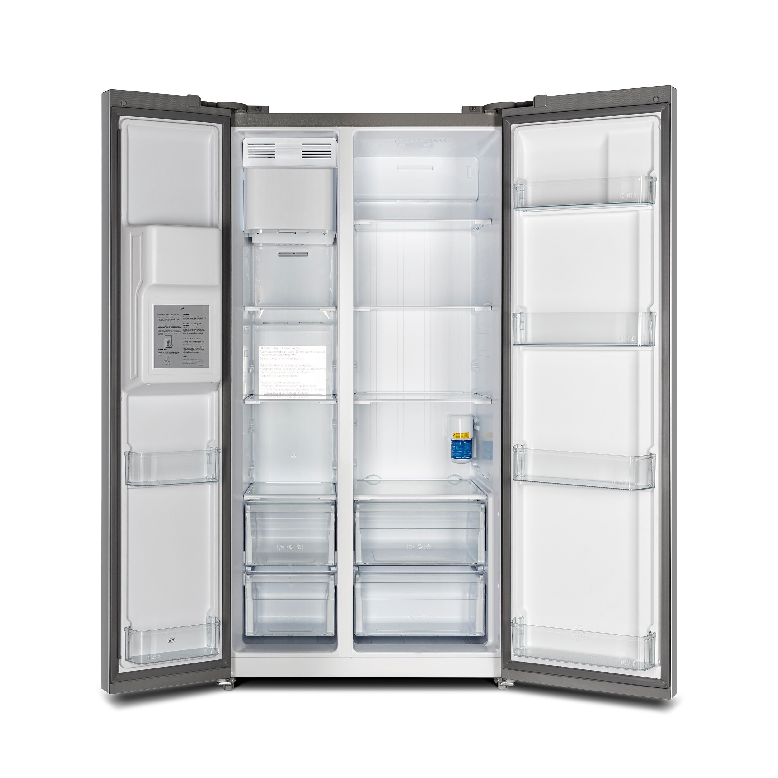 Refrigerador Empotrado de Acero Inoxidable FORNO Salerno de 20 pies cúbicos con Dispensador de Hielo y Agua, Certificación ENERGY STAR