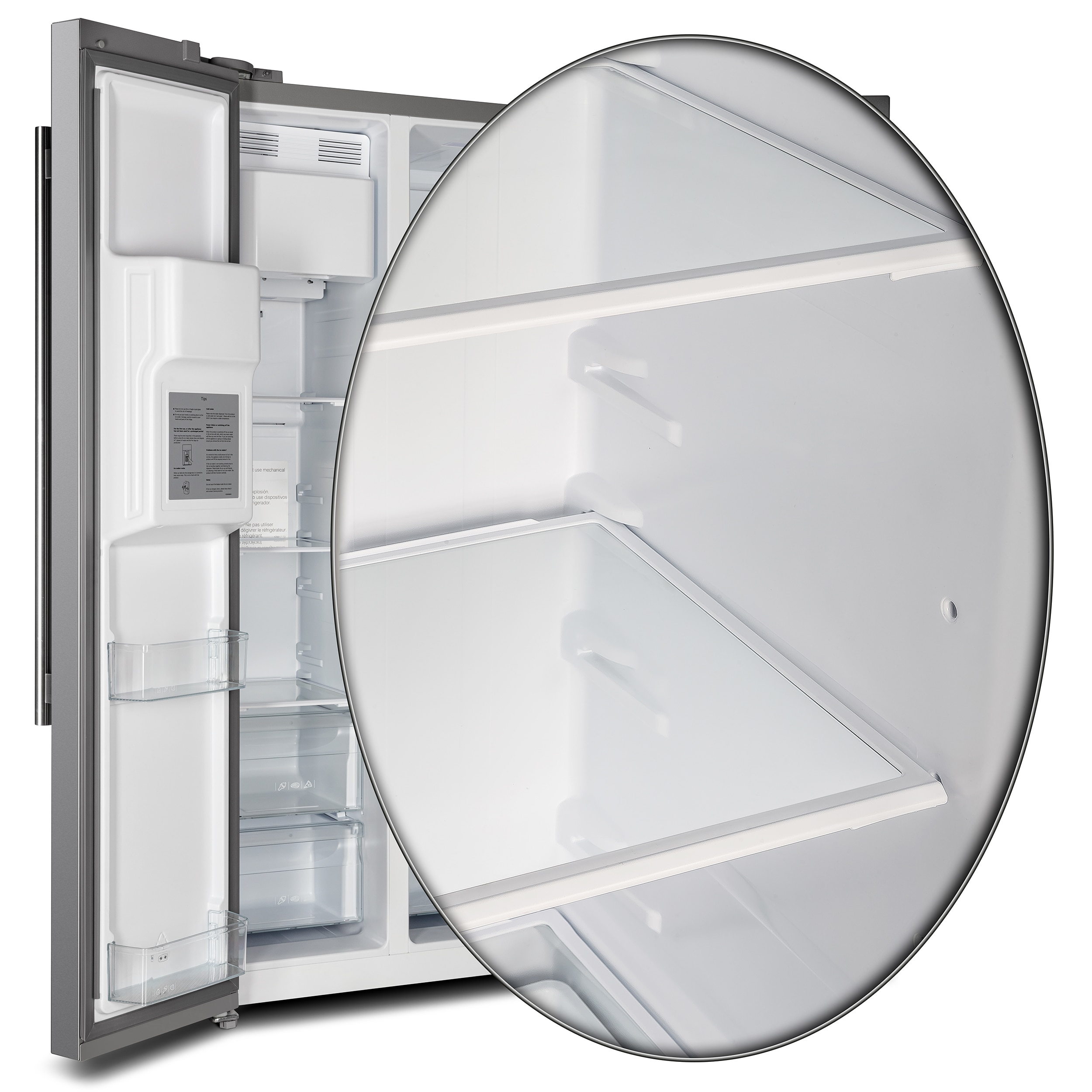 Refrigerador Empotrado de Acero Inoxidable FORNO Salerno de 20 pies cúbicos con Dispensador de Hielo y Agua, Certificación ENERGY STAR