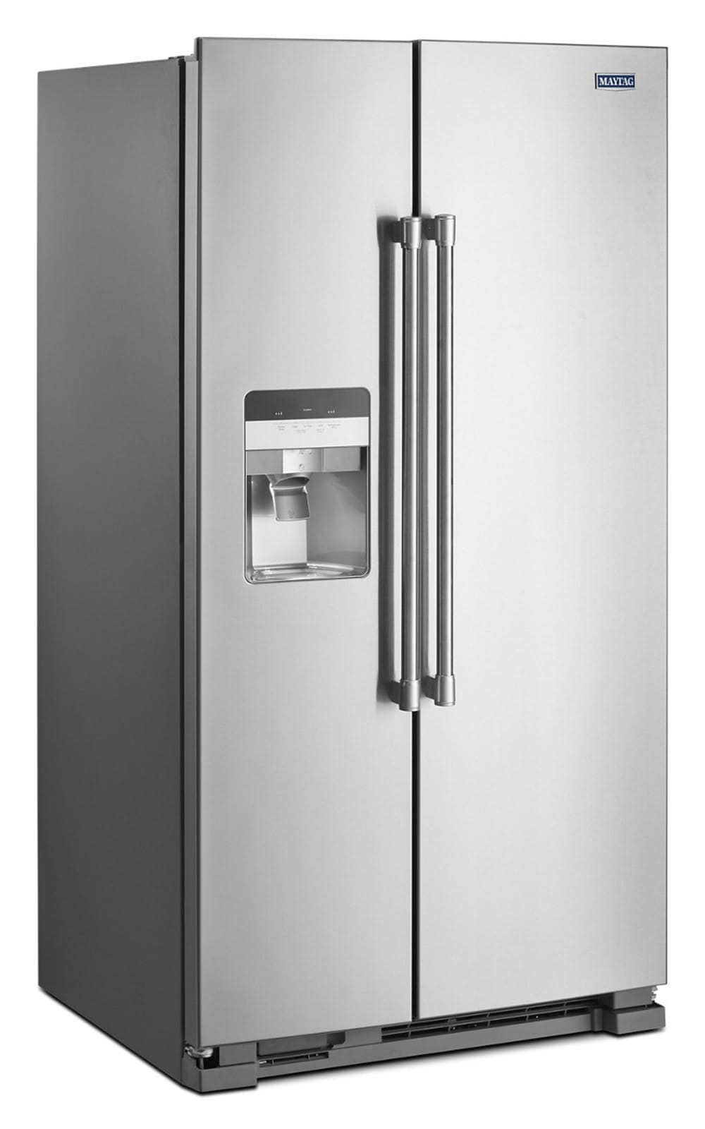 Refrigerador Side-by-Side Maytag de 24.5 pies cúbicos con Fabricador de Hielo, Dispensador de Agua y Hielo (Acero Inoxidable Resistente a Huellas) MSS25C4MGZ