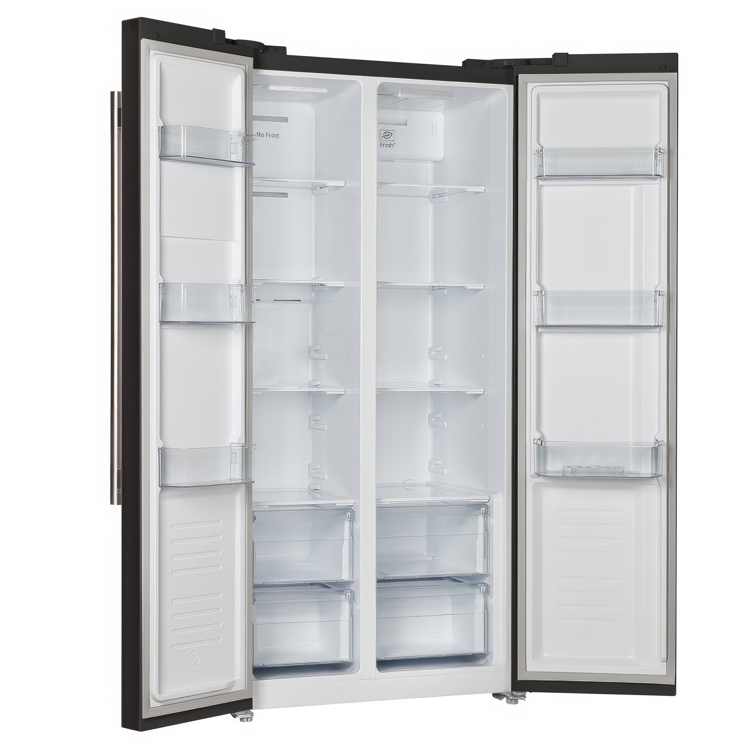 Refrigerador Side-by-Side de Profundidad de Mostrador de 15.62 pies cúbicos con Acabado Negro de Espresso Salerno