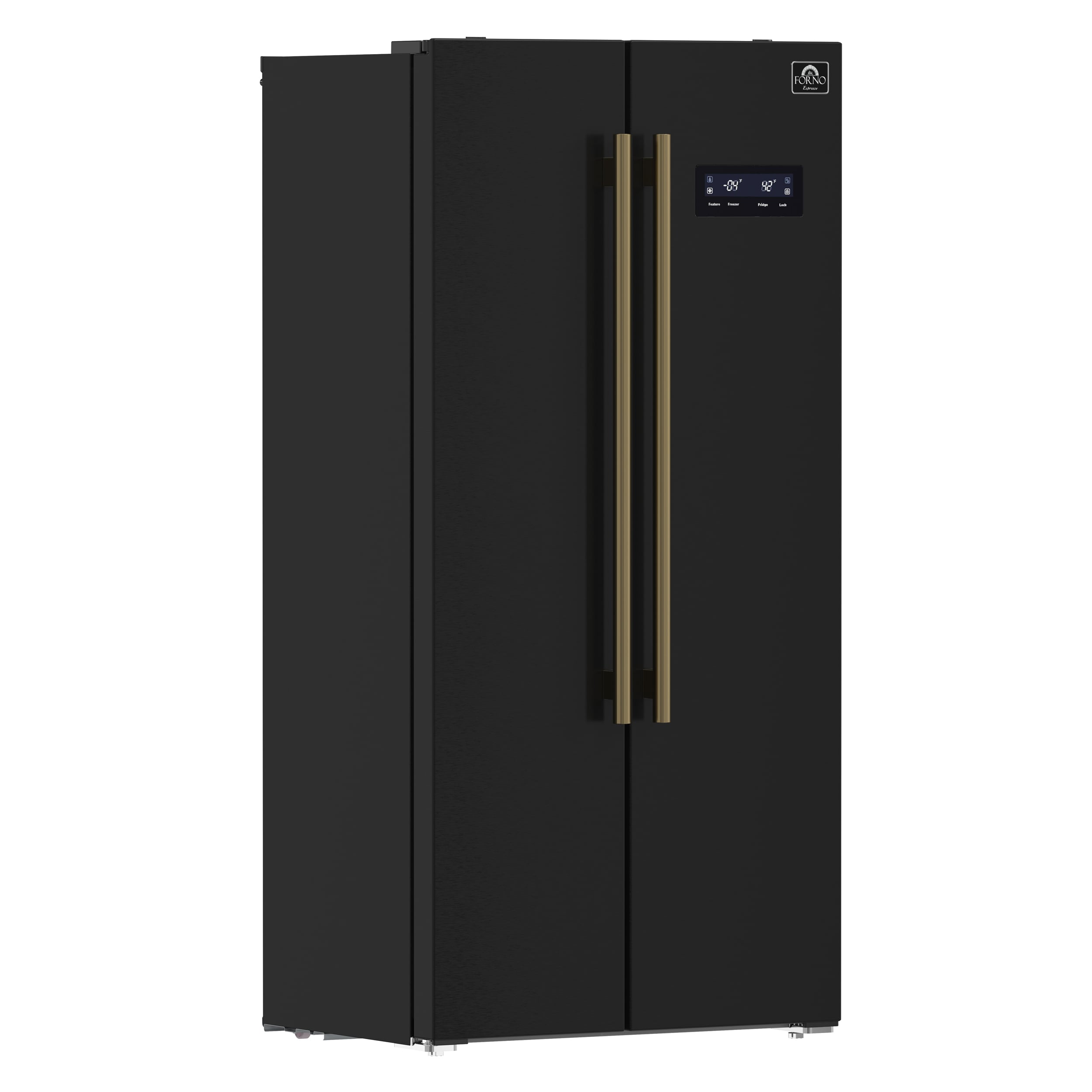 Refrigerador Side-by-Side de Profundidad de Mostrador de 15.62 pies cúbicos con Acabado Negro de Espresso Salerno