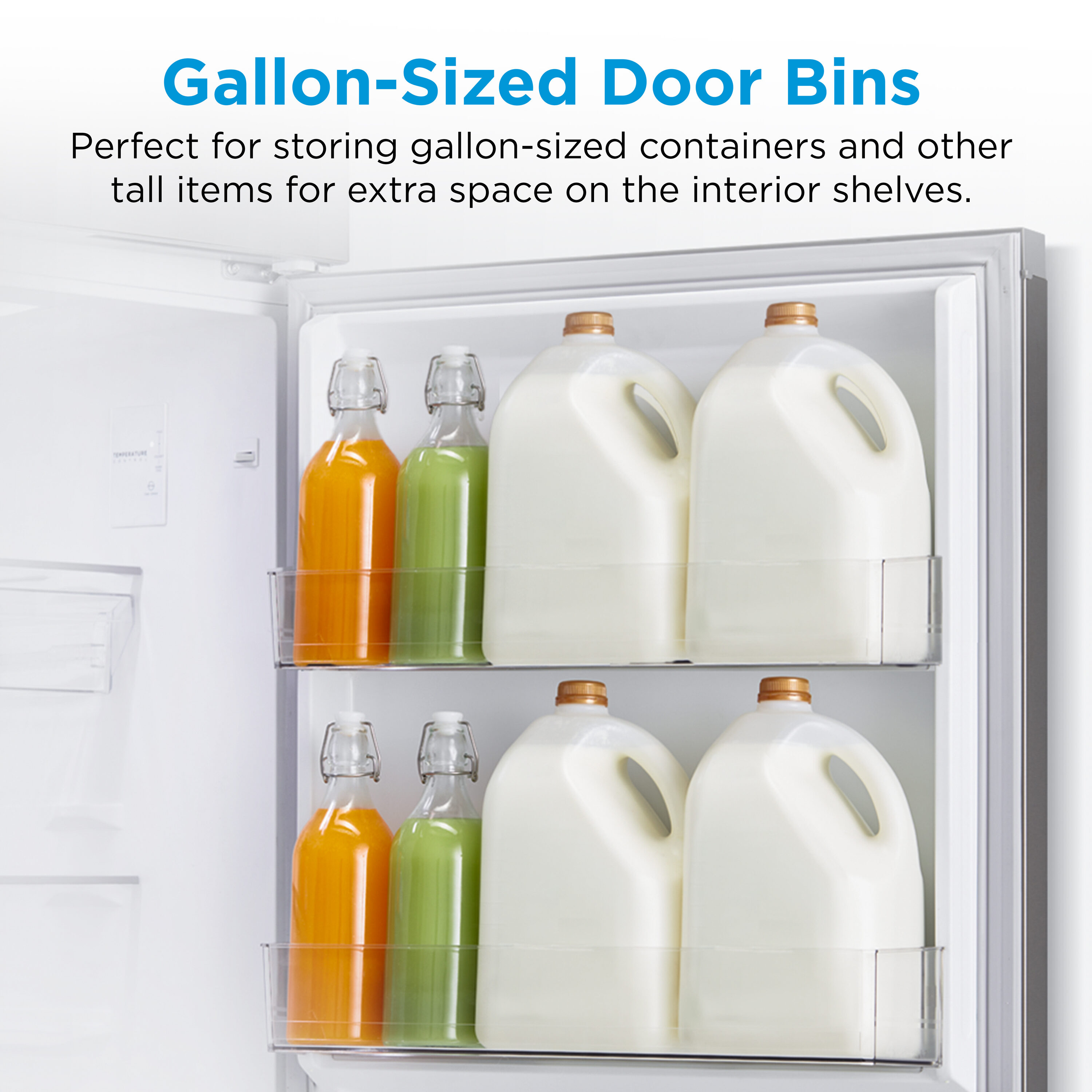 Refrigerador de 18.1 pies cúbicos con congelador superior y resistente a huellas dactilares (negro) listo para garaje y certificado por ENERGY STAR MRT18D3BBB de Midea