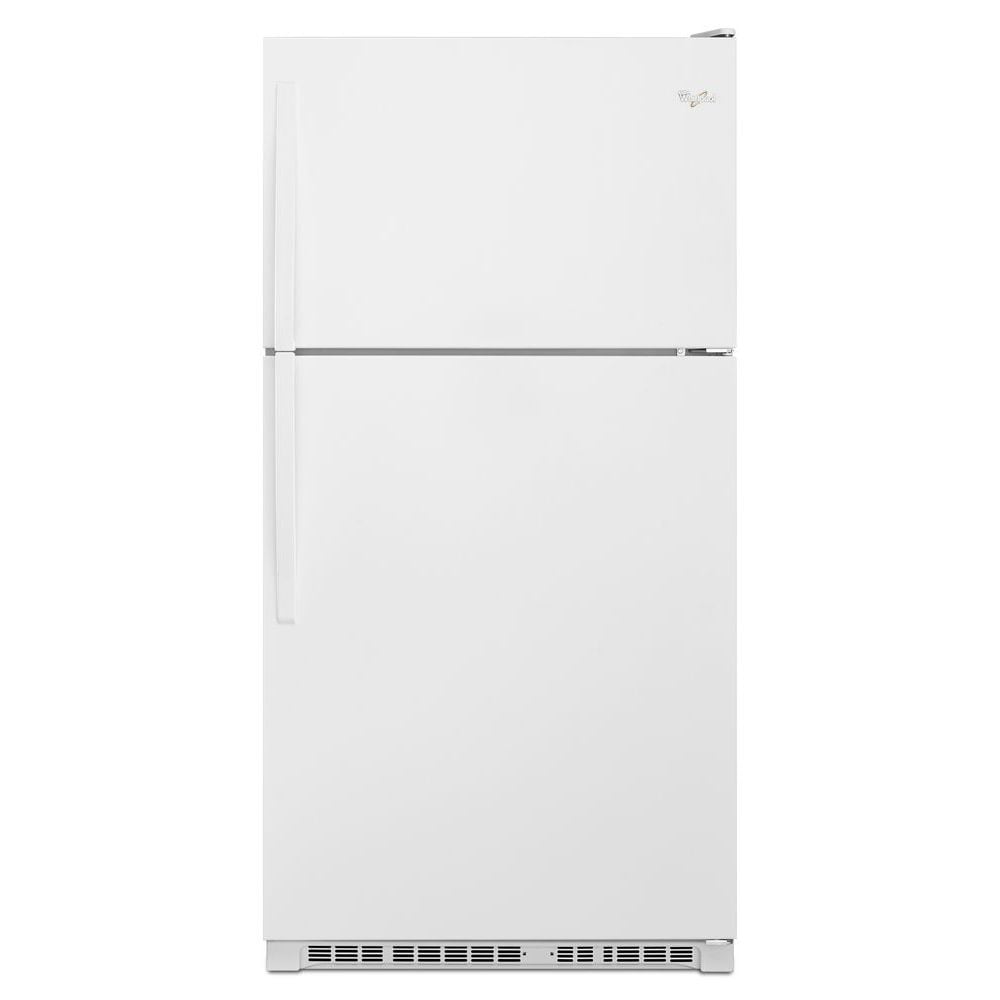 Refrigerador de 20.5 pies cúbicos con congelador superior (Blanco) Whirlpool WRT311FZDW