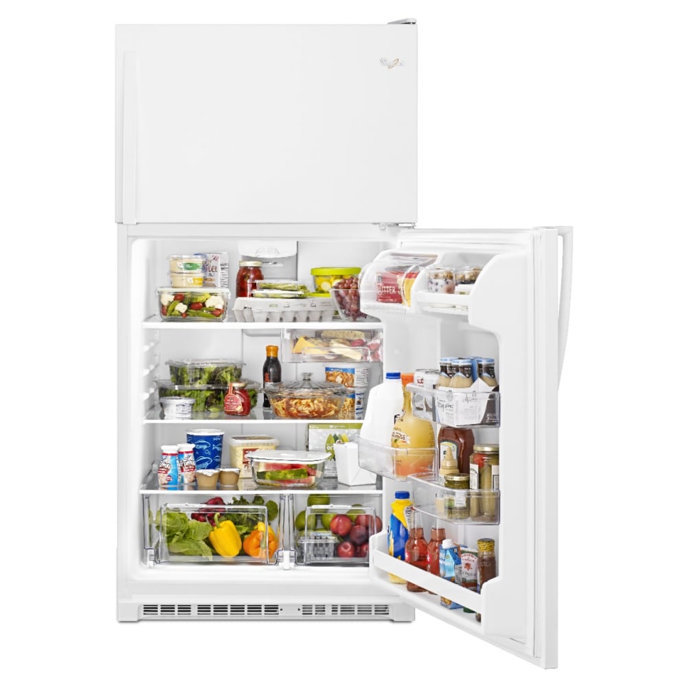 Refrigerador de 20.5 pies cúbicos con congelador superior (Blanco) Whirlpool WRT311FZDW