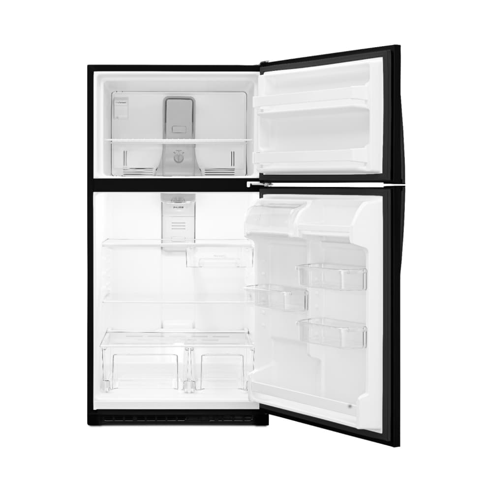 Refrigerador Whirlpool de 20.5 pies cúbicos con congelador superior (Negro) WRT311FZDB