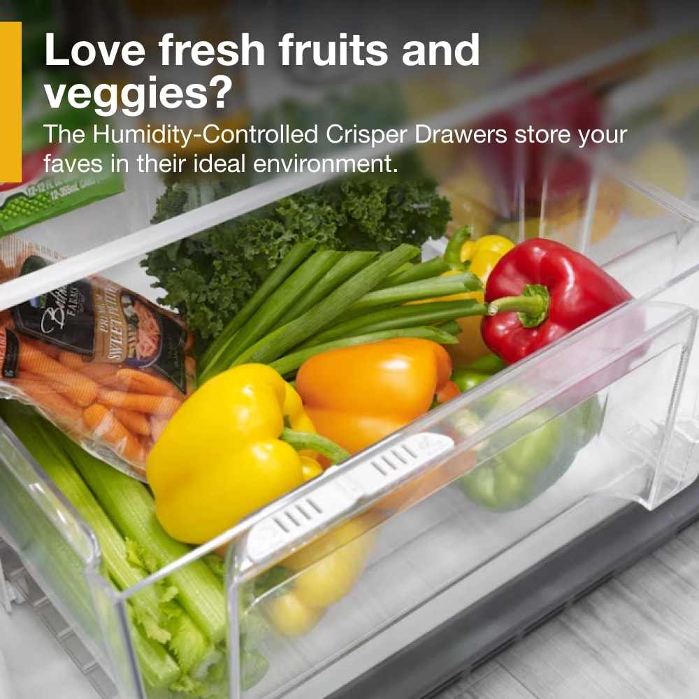 Refrigerador Whirlpool de 20.5 pies cúbicos con congelador superior (Negro) WRT311FZDB