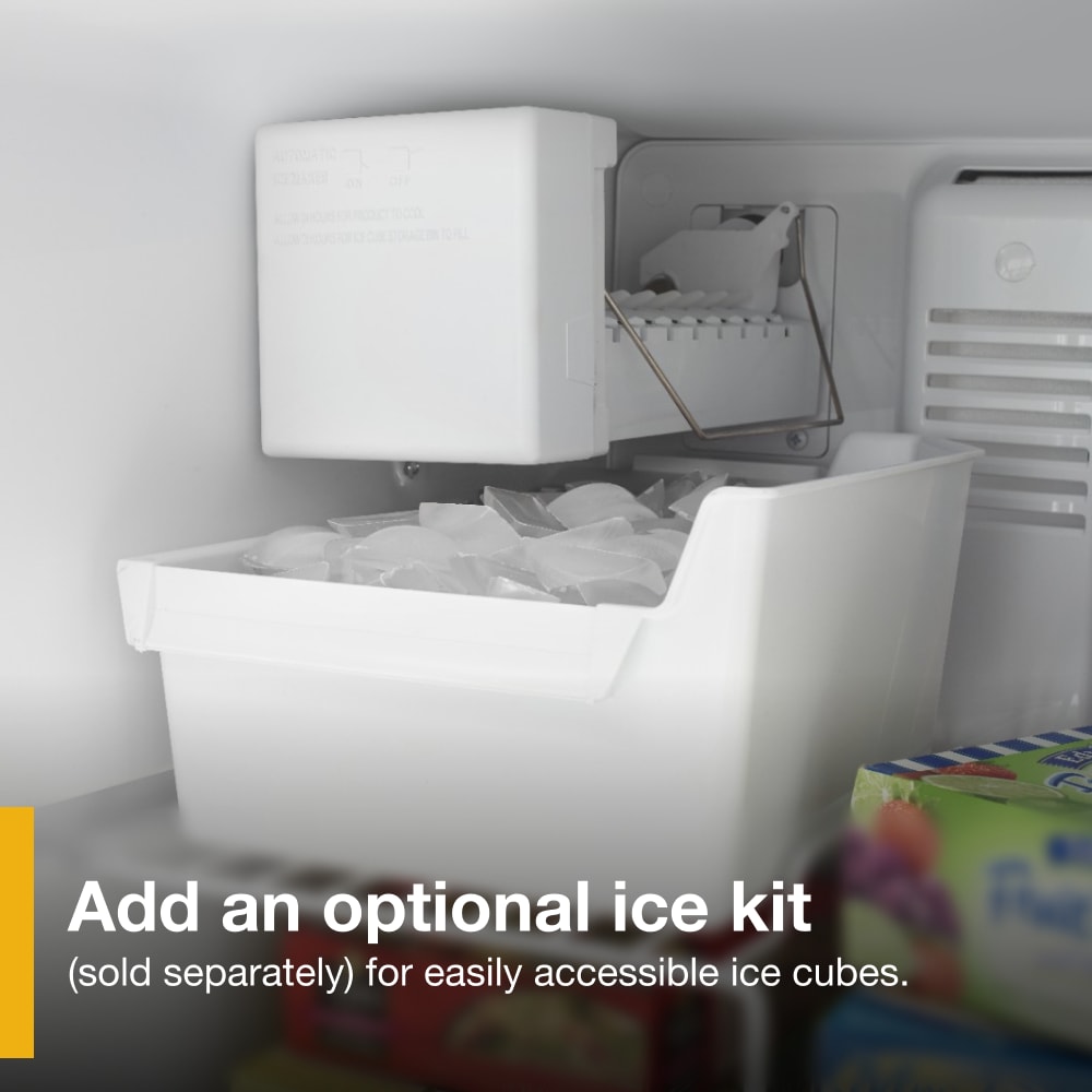 Refrigerador Whirlpool de 20.5 pies cúbicos con congelador superior (Negro) WRT311FZDB