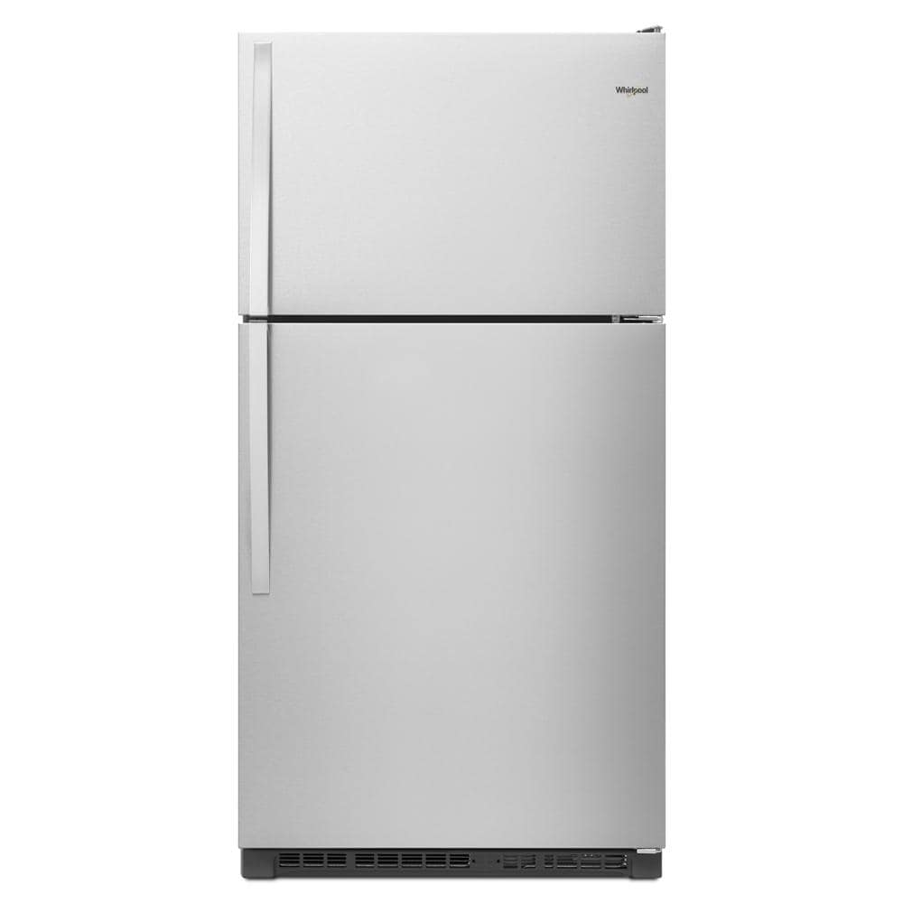 Refrigerador de 20.5 pies cúbicos con congelador superior (Acero Inoxidable Resistente a las Huellas Dactilares) Whirlpool WRT311FZDZ