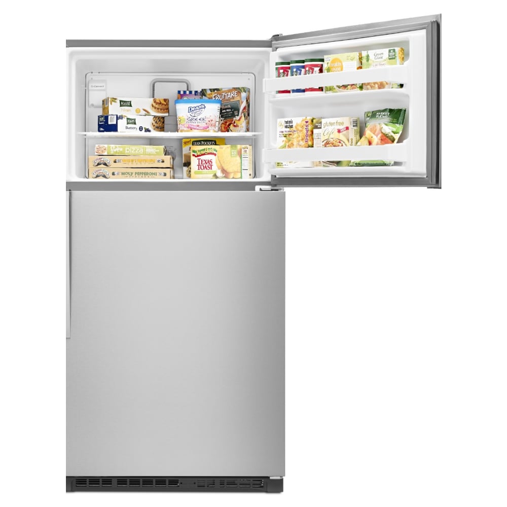 Refrigerador de 20.5 pies cúbicos con congelador superior (Acero Inoxidable Resistente a las Huellas Dactilares) Whirlpool WRT311FZDZ
