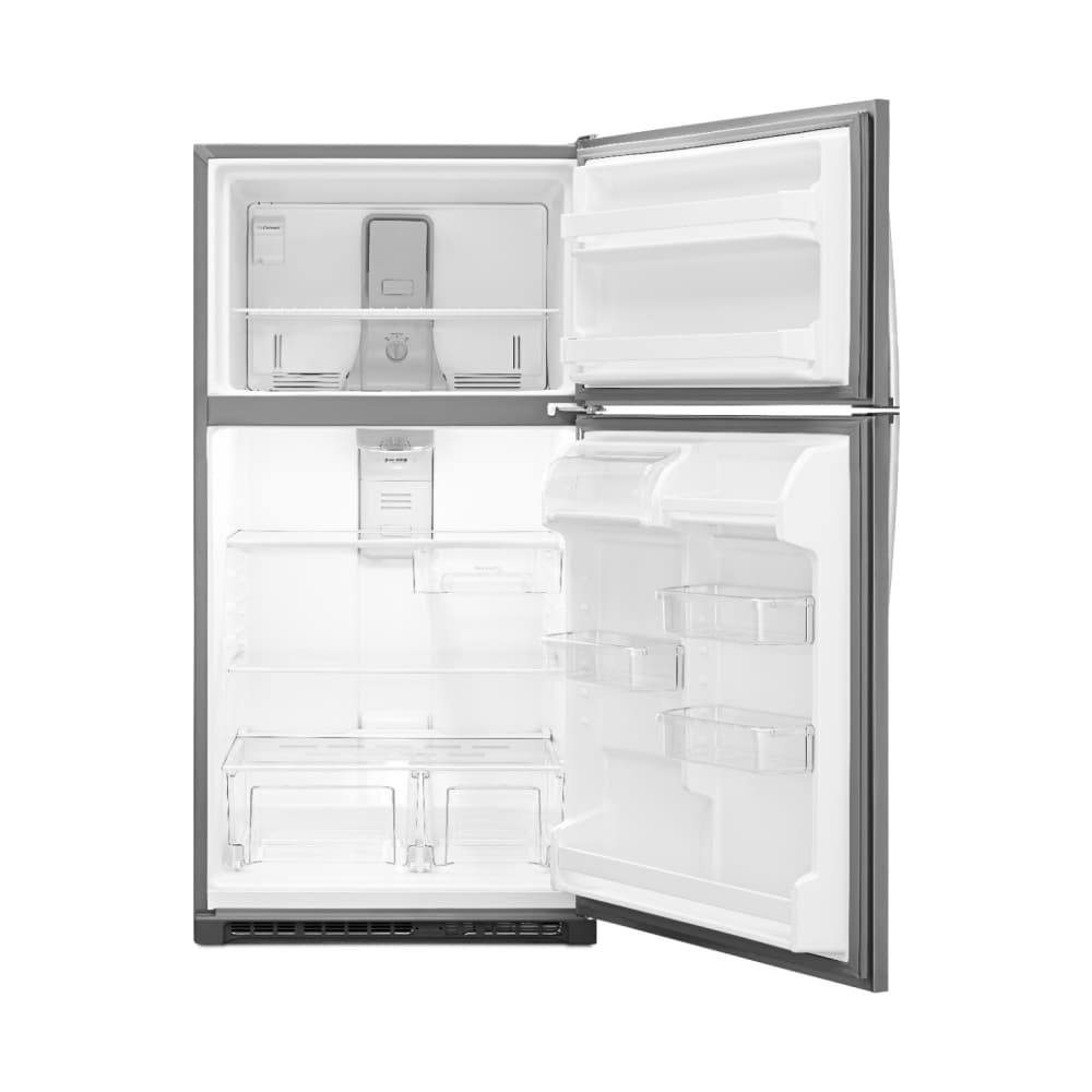 Refrigerador de 20.5 pies cúbicos con congelador superior (Acero Inoxidable Resistente a las Huellas Dactilares) Whirlpool WRT311FZDZ