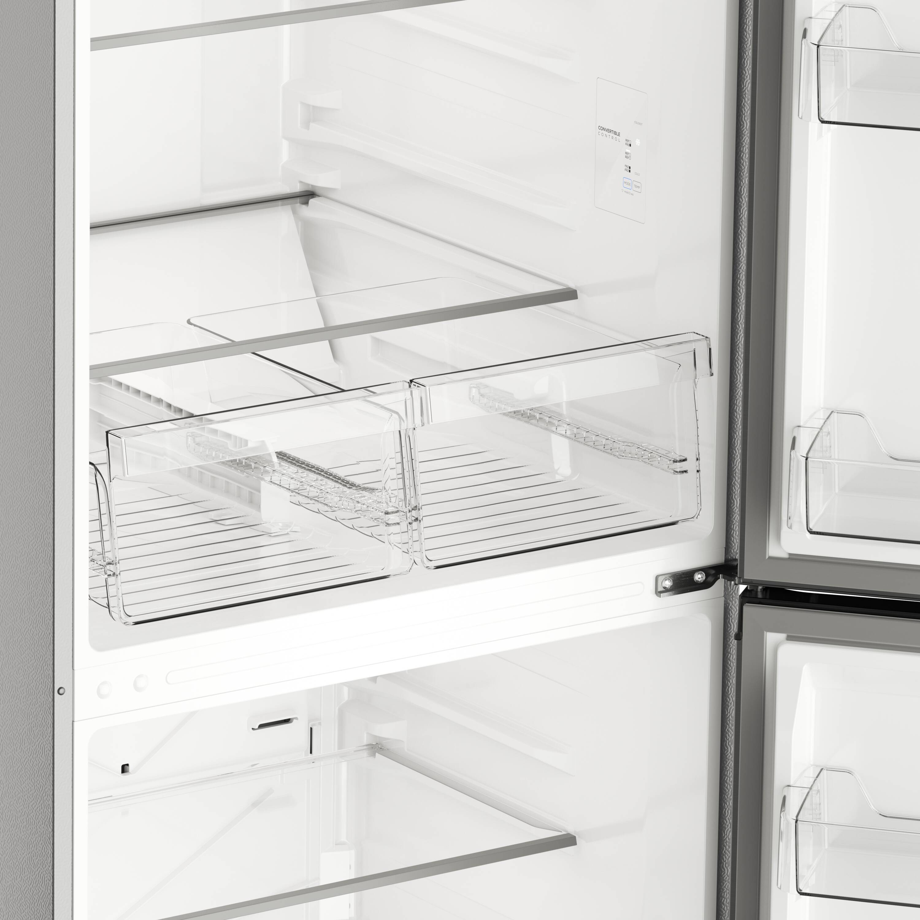 Refrigerador con protección contra huellas dactilares de 20.5 pies cúbicos con congelador superior (Acero inoxidable) listo para garaje con certificación ENERGY STAR.