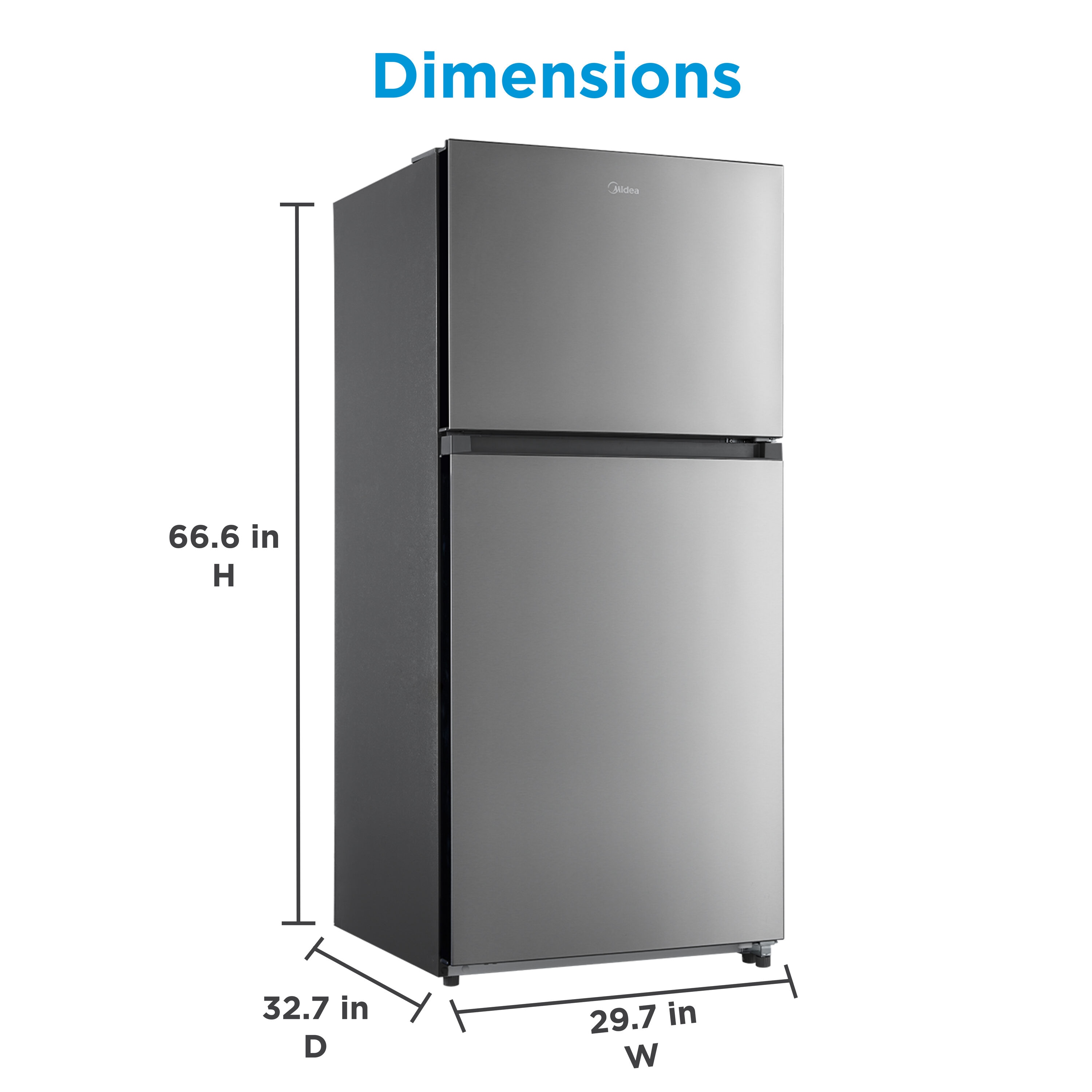 Refrigerador con protección contra huellas dactilares de 20.5 pies cúbicos con congelador superior (Acero inoxidable) listo para garaje con certificación ENERGY STAR.