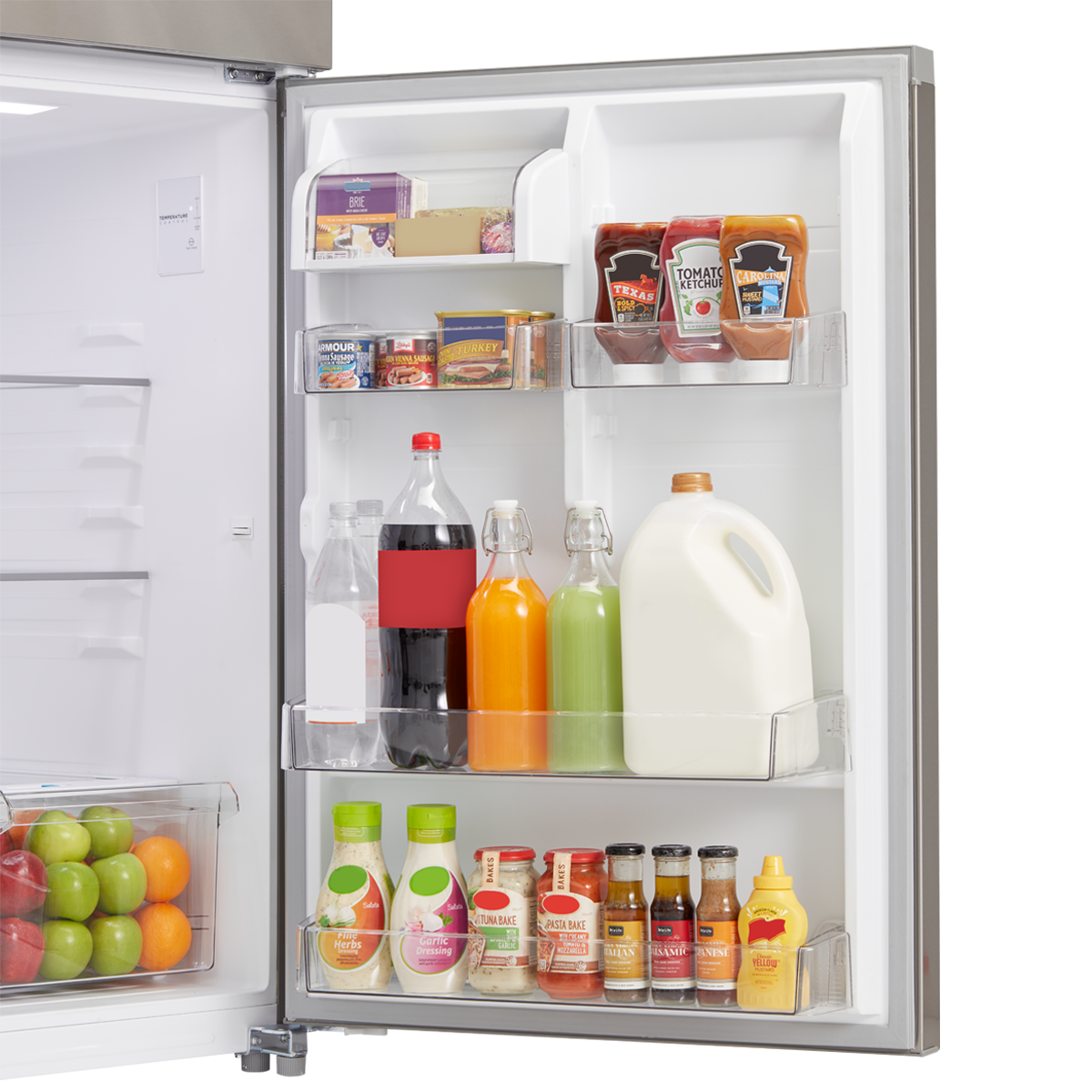 Refrigerador con protección contra huellas dactilares de 20.5 pies cúbicos con congelador superior (Acero inoxidable) listo para garaje con certificación ENERGY STAR.