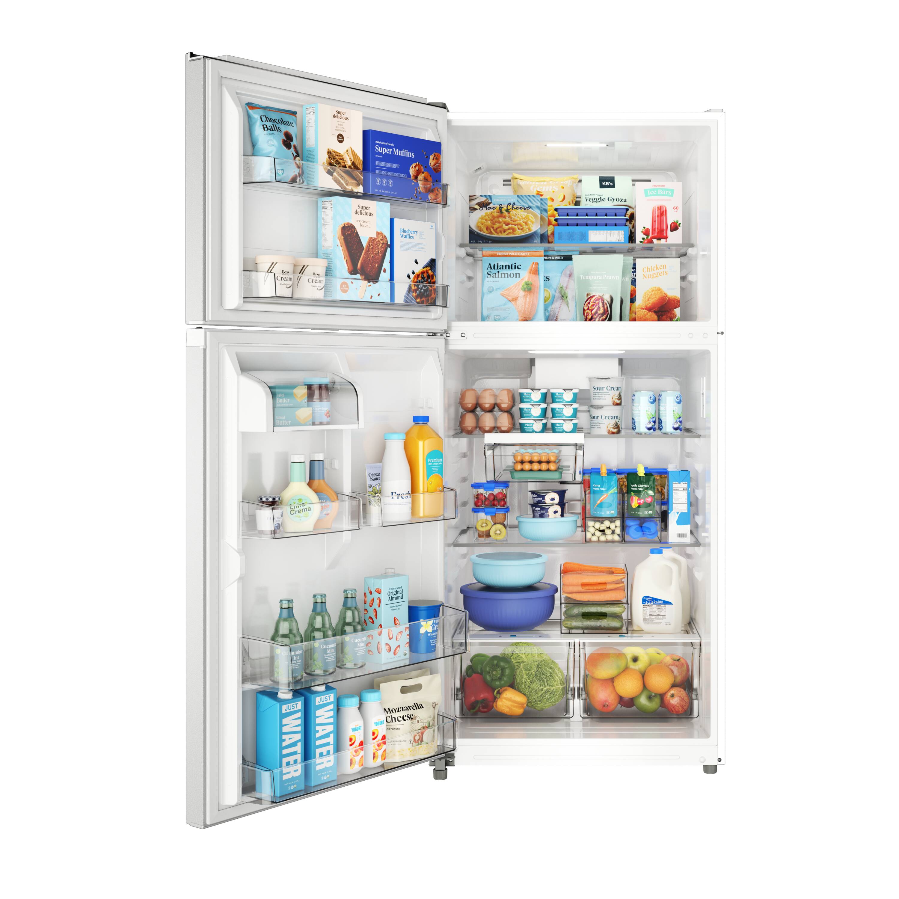 Refrigerador Midea de 20.5 pies cúbicos con resistencia a huellas digitales y listo para el garaje (blanco) Certificado ENERGY STAR MRT21D3BWW