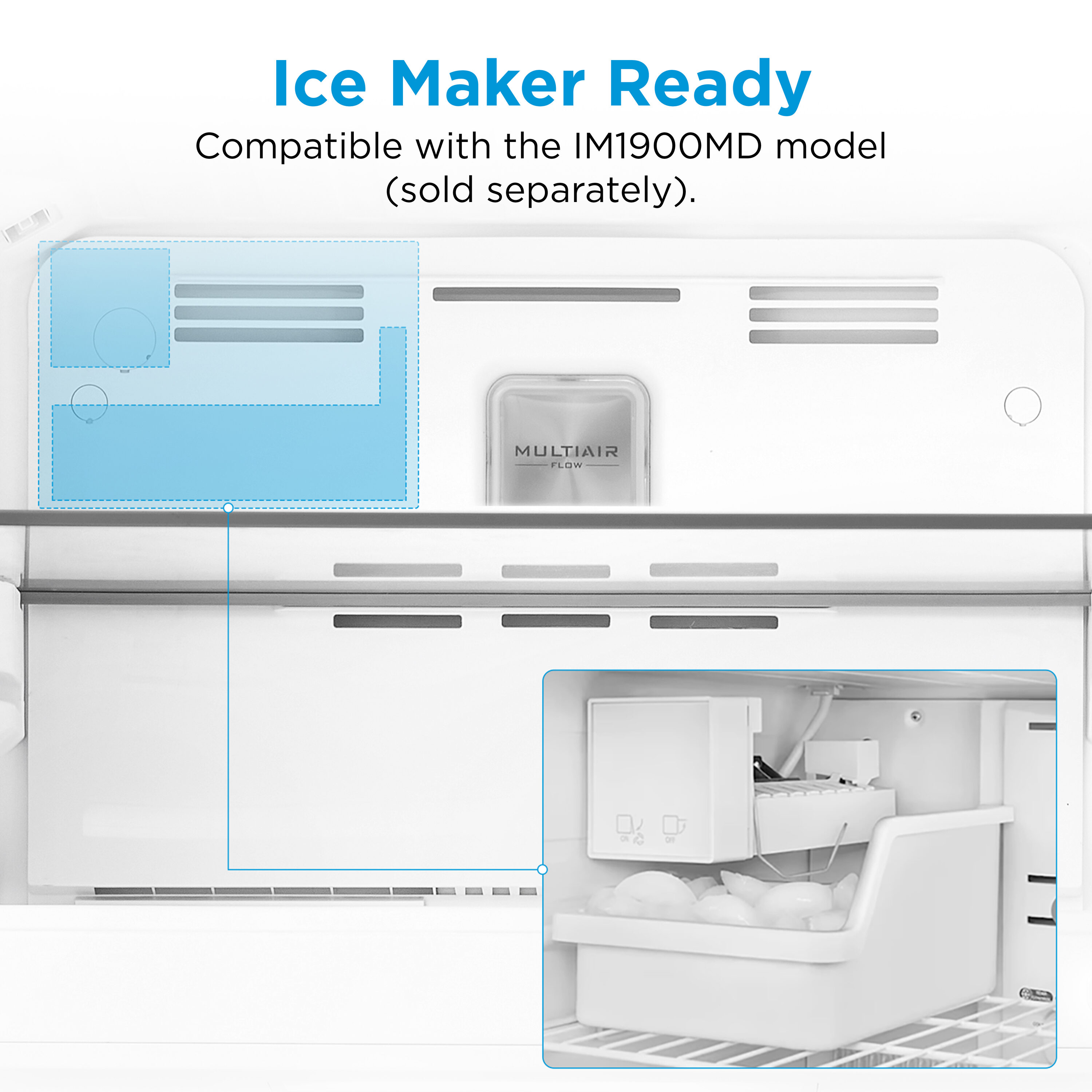Refrigerador Midea resistente a huellas dactilares de 20.5 pies cúbicos con congelador superior (negro) Listo para el garaje con certificación ENERGY STAR MRT21D3BBB