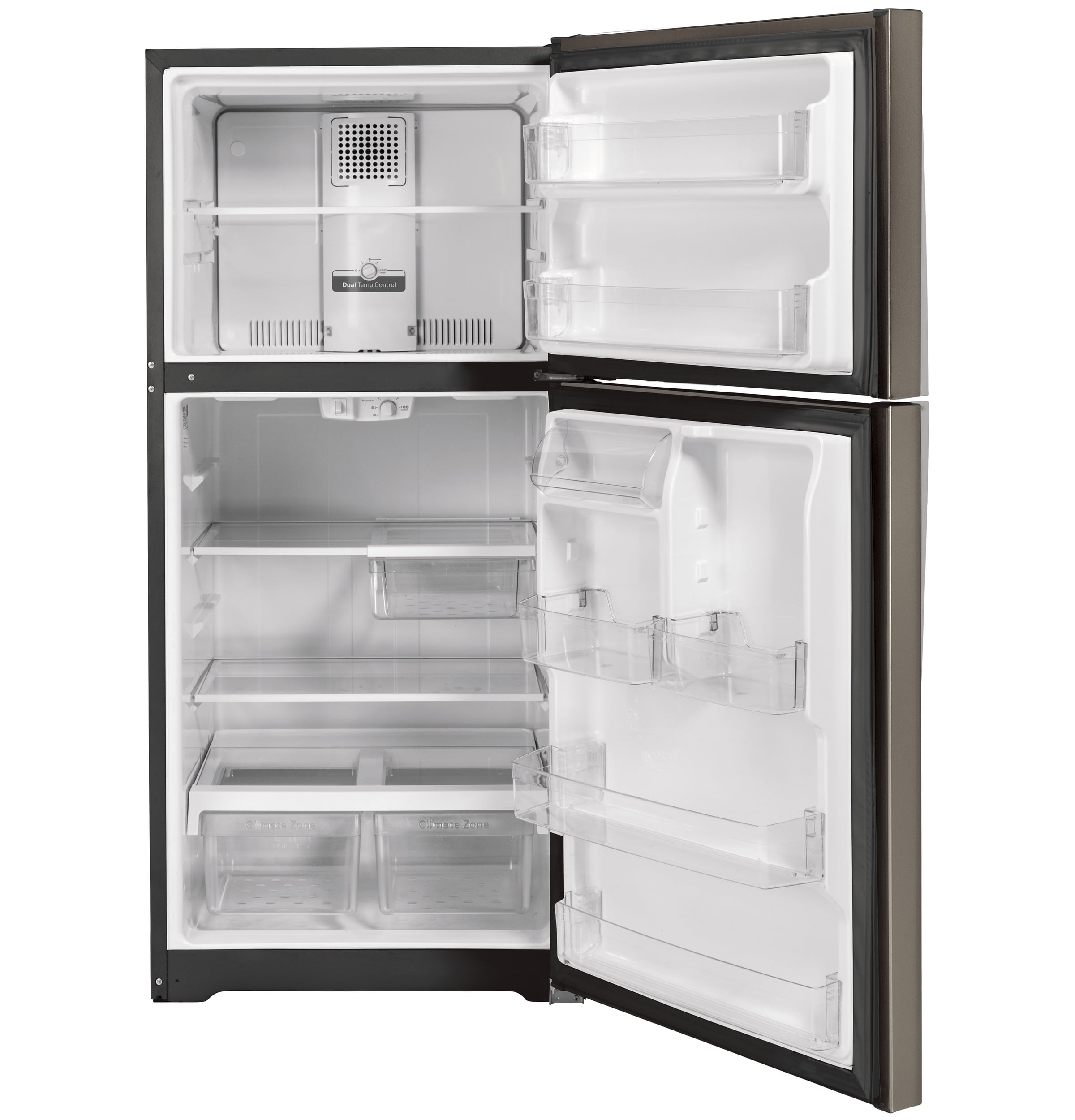Refrigerador para garaje de 21.9 pies cúbicos con congelador superior (color gris pizarra) Listo para garaje GTS22KMNRES