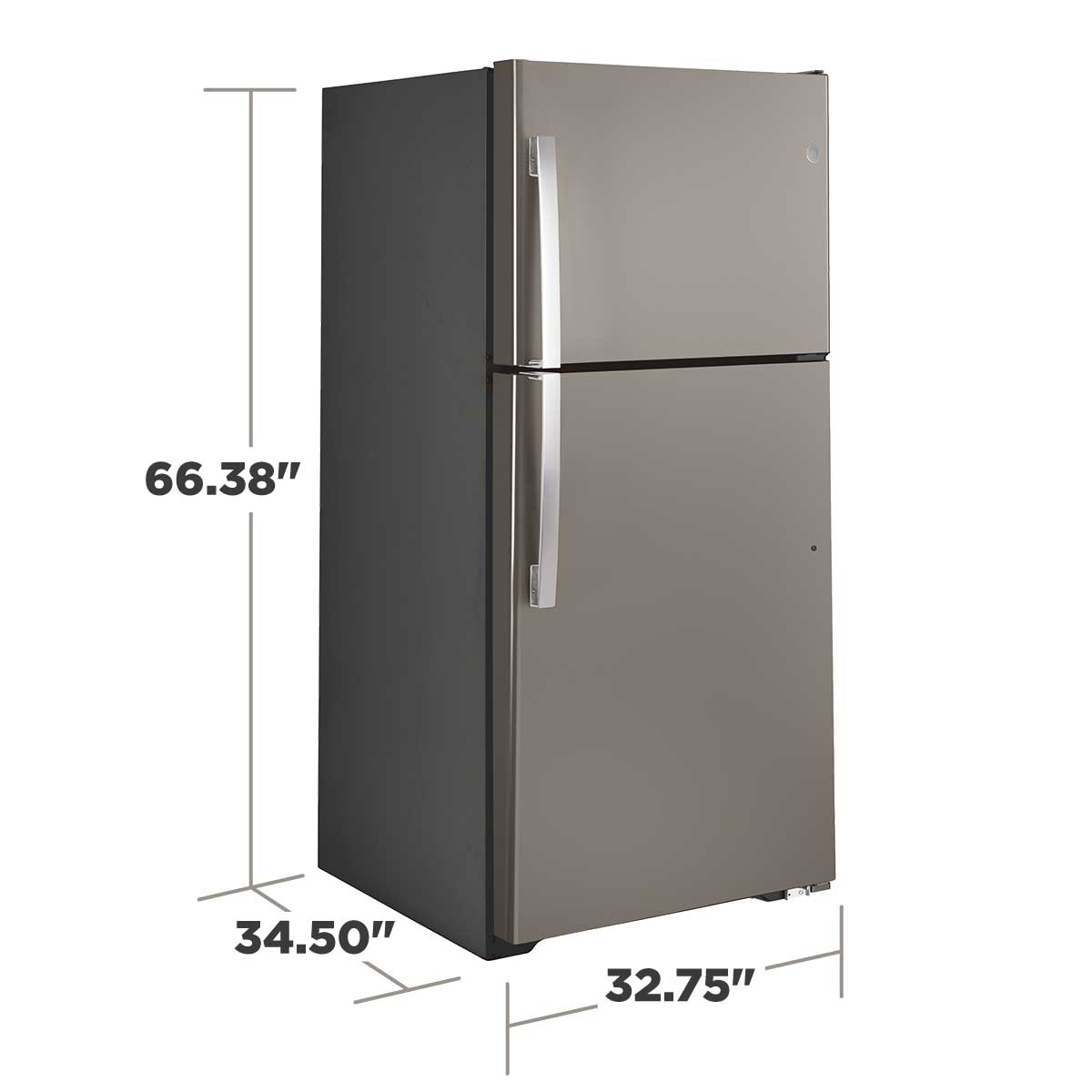 Refrigerador para garaje de 21.9 pies cúbicos con congelador superior (color gris pizarra) Listo para garaje GTS22KMNRES