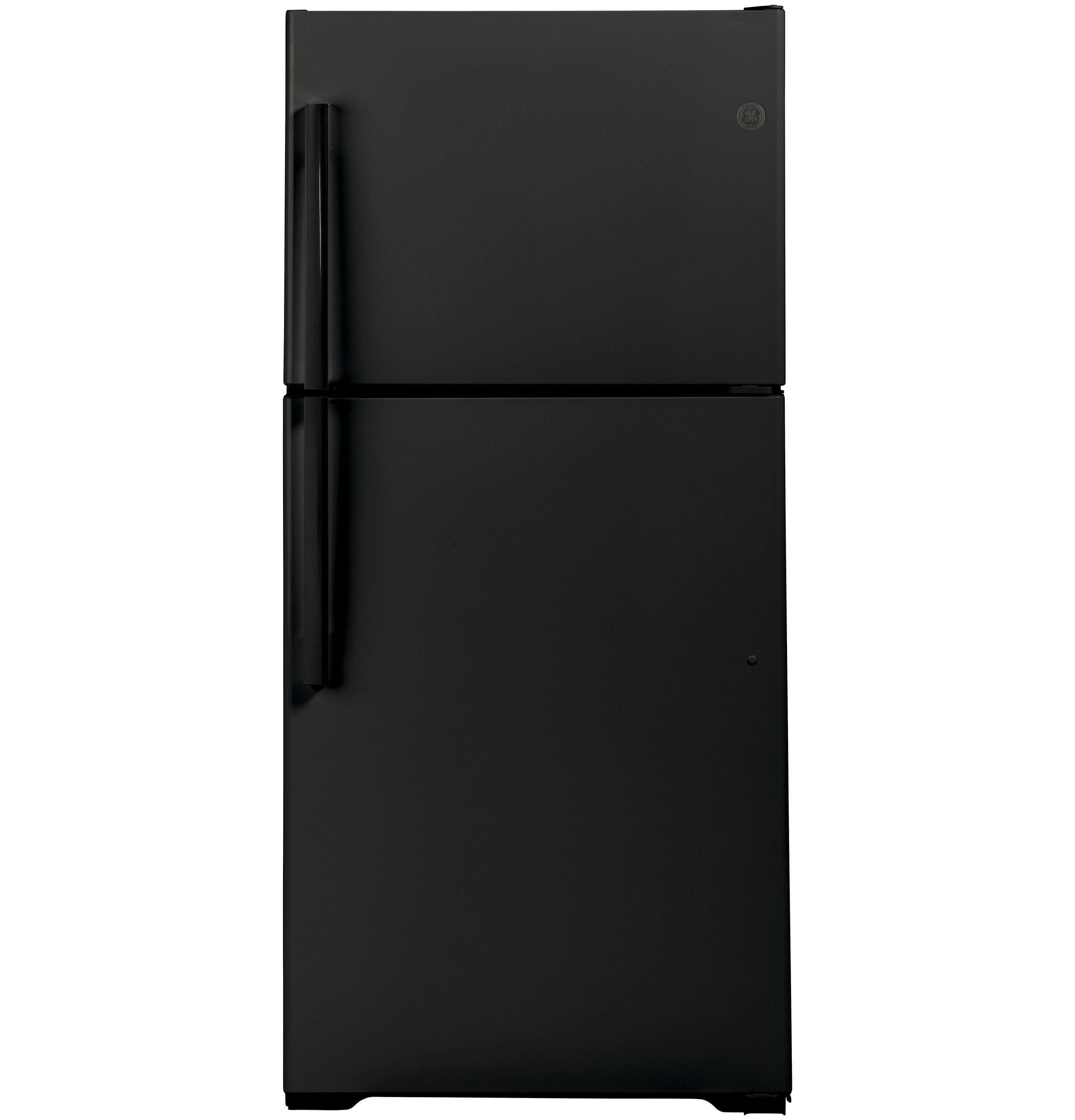 Refrigerador de 21.9 pies cúbicos con congelador superior (Negro) listo para el garaje GE GTS22KGNRBB