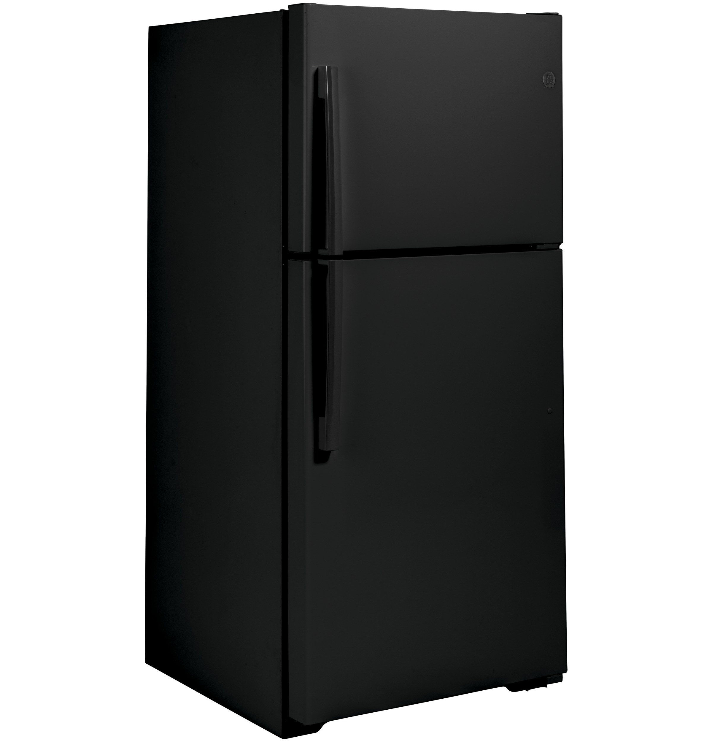 Refrigerador de 21.9 pies cúbicos con congelador superior (Negro) listo para el garaje GE GTS22KGNRBB