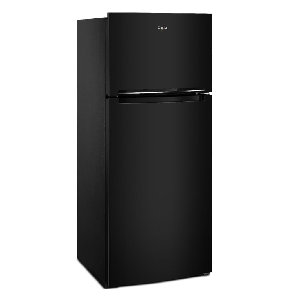 Refrigerador congelador superior Whirlpool con contenedor de almacenamiento flexible de 17.6 pies cúbicos (Negro)