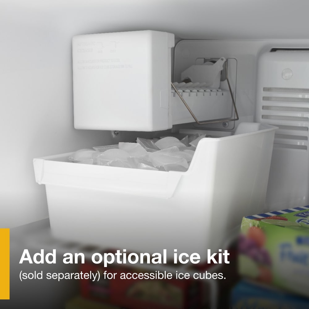 Refrigerador congelador superior de 18.2 pies cúbicos de acero inoxidable monocrómico Whirlpool (WRT318FZDM)